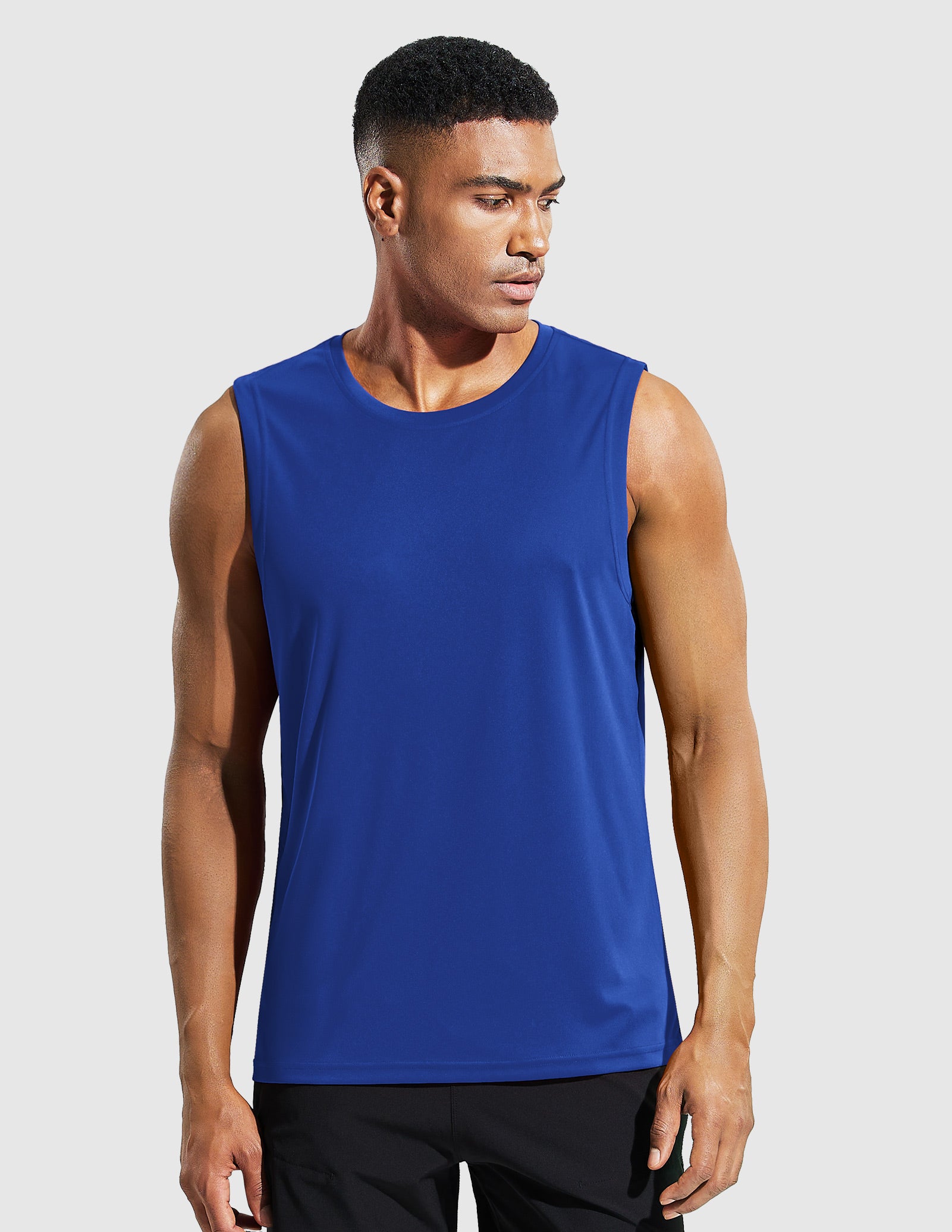 MIER Men’s Cool Running Tank Top Sleeveless Shirt Men's Tank Top Royal Blue / S