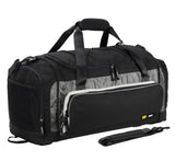 MIER Large Duffel Bag Gym Bag with Shoe Compartment Gym Duffel Bag Black