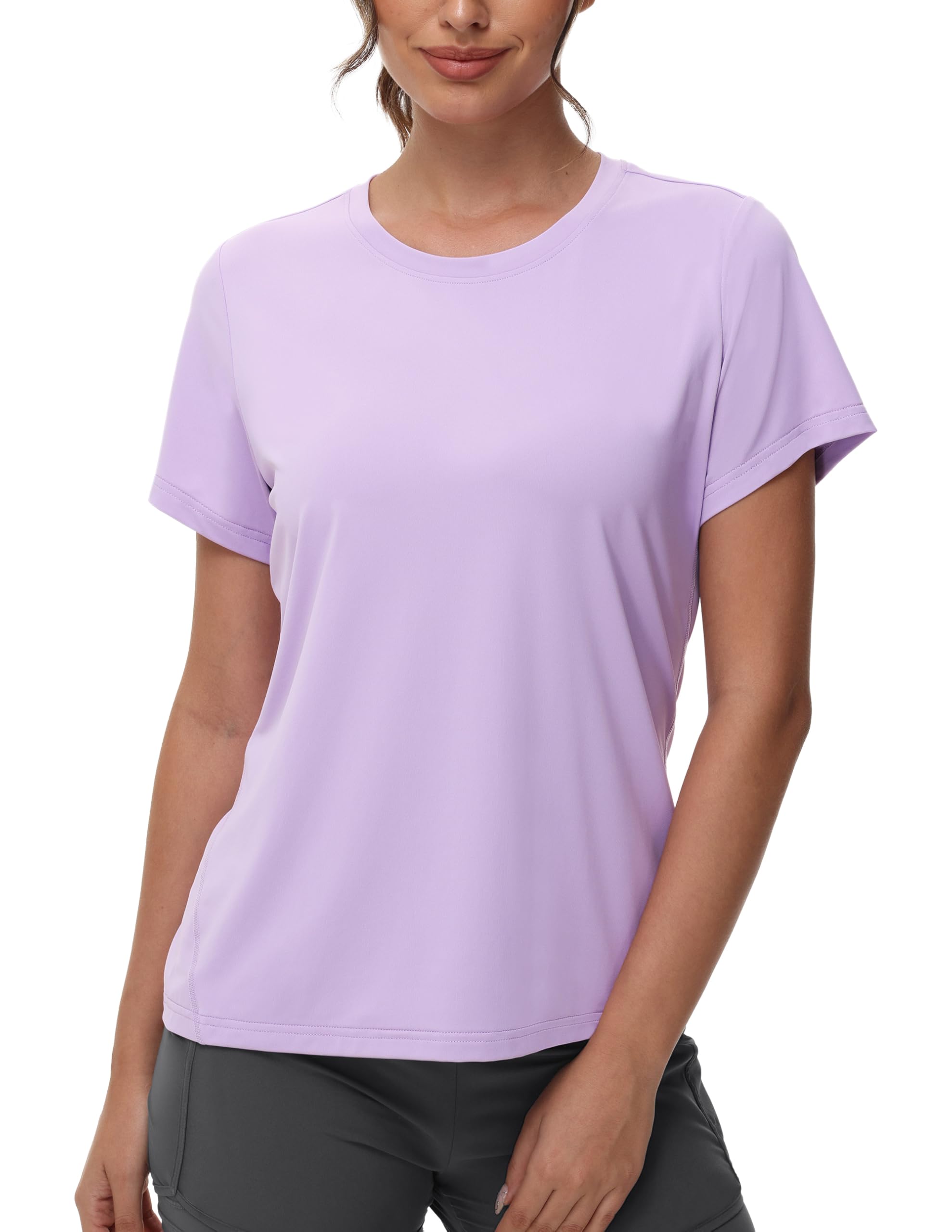 MIER Women's Athletic Running Tee Comfortable Lightweight and Breathable Women Active Shirt