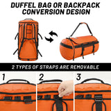 MIER Large Duffel Backpack Bag with Shoe Compartment Backpack Duffel