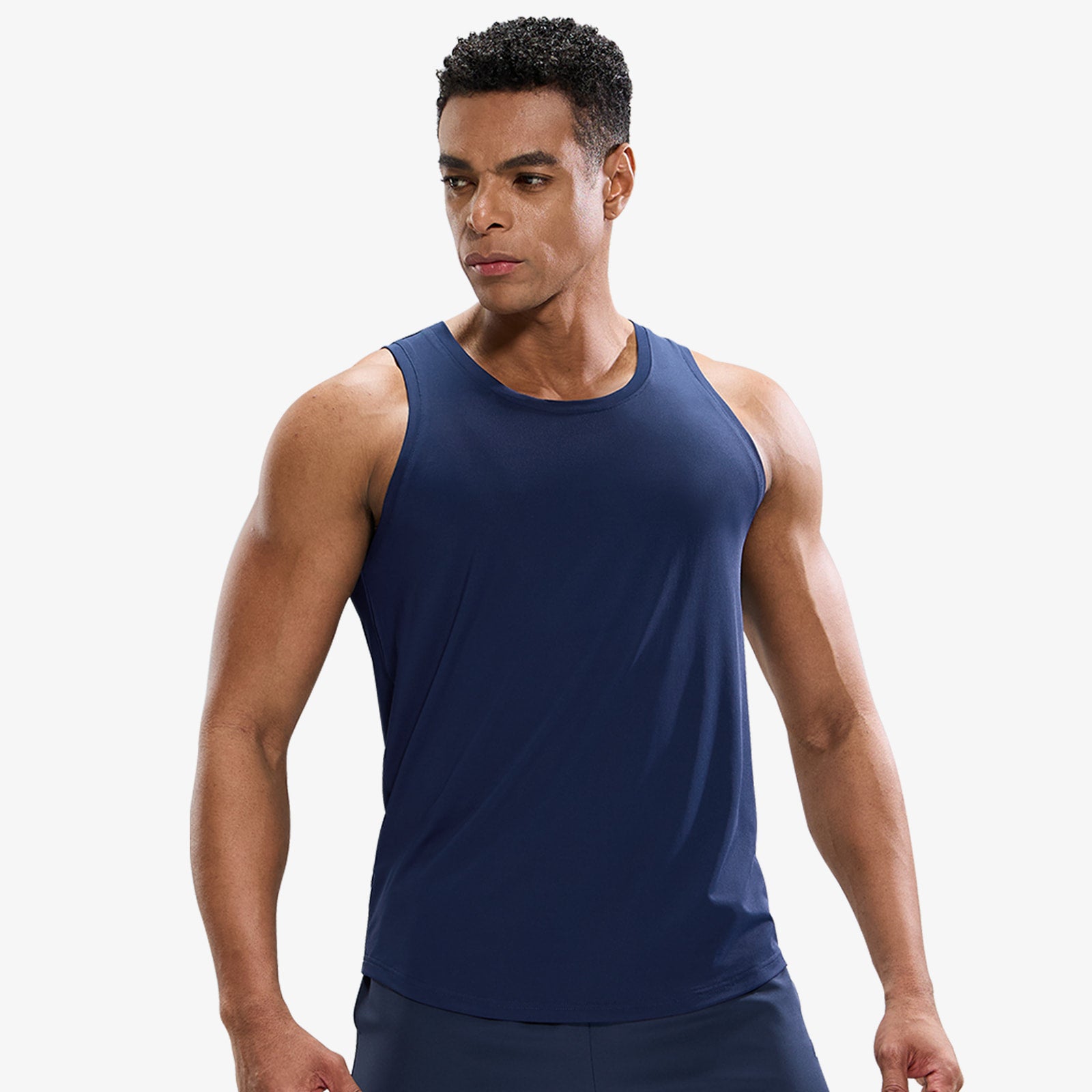 MIER Men’s Sleeveless Running Shirt Breathable and Sweat Wicking Men's Tank Top