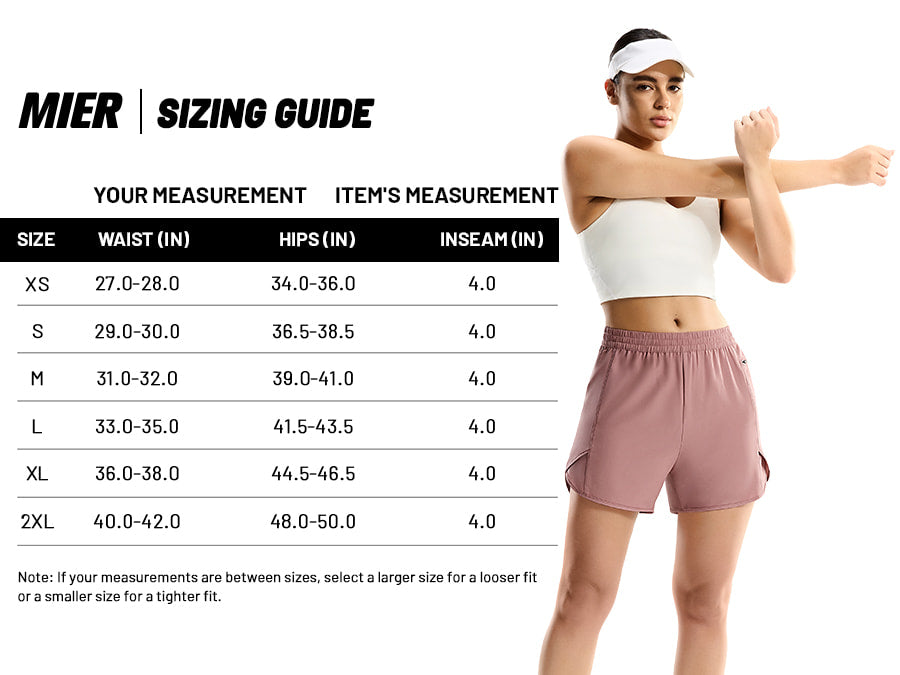 MIER Women’s Running Shorts with Phone Pocket 4” Quick Dry Women Shorts