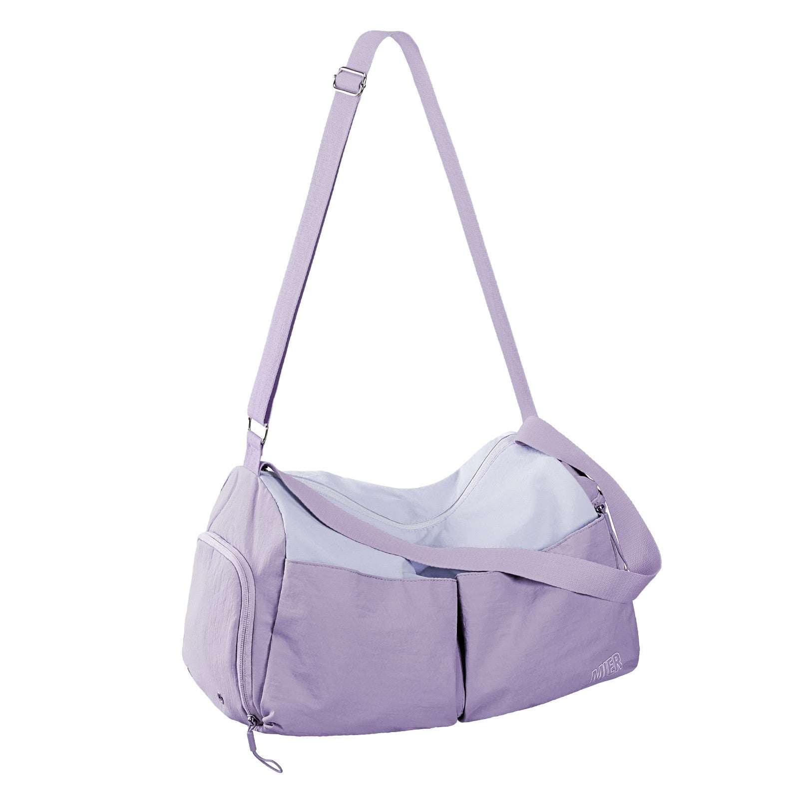 MIER Women's Gym Bag & Sports Duffel with Wet Pocket Gym Duffel Bag Purple / Small