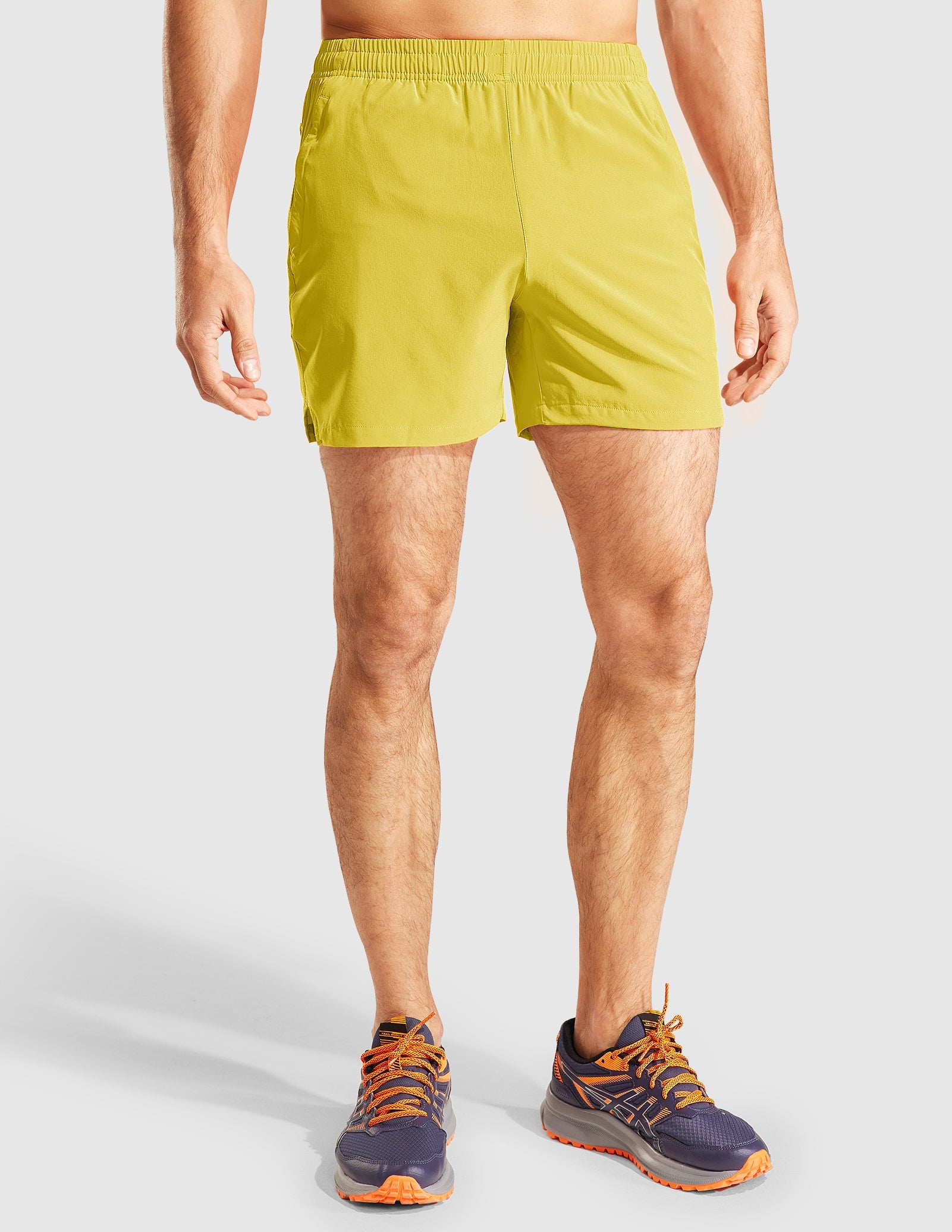 MIER Men‘s 5 Inch Running Shorts with Zipper Pockets Men's Shorts