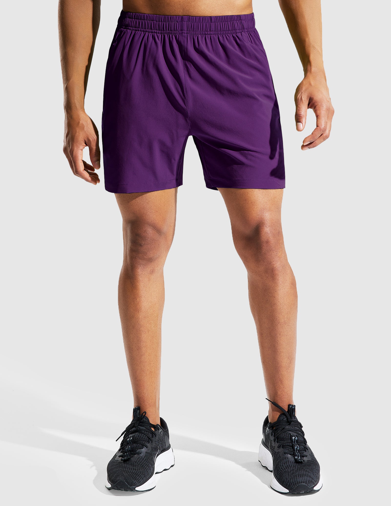 MIER Men's 5 Inch Running Shorts with Zipper Pockets Men's Shorts