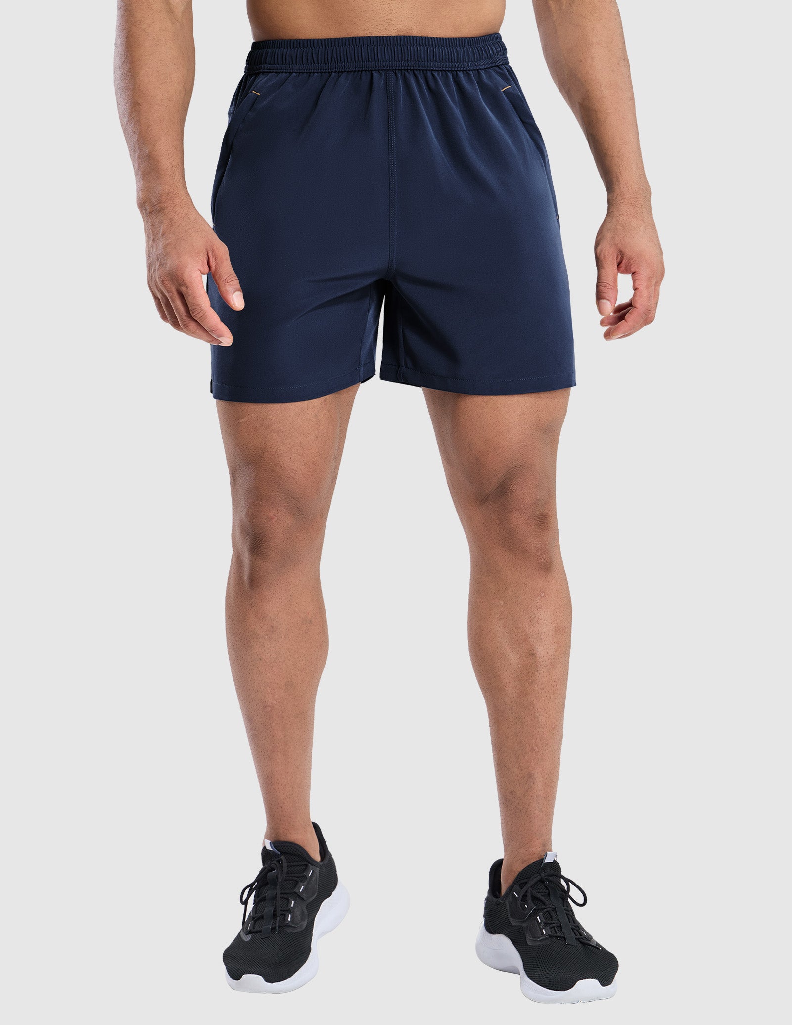 MIER Men's 5 Inch Dry Fit Running Shorts with Zipper Pockets Men's Shorts