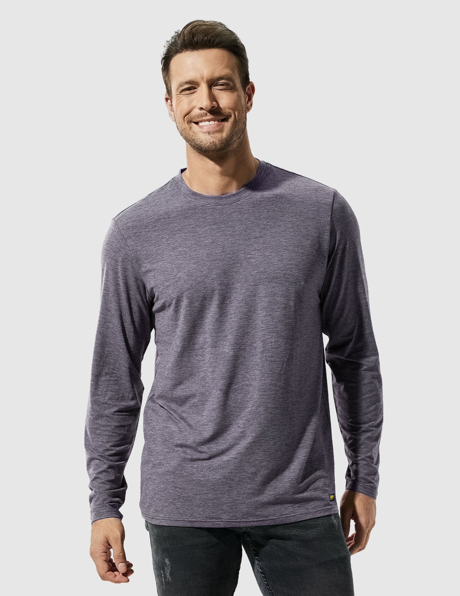 MIER Men’s Buttery Soft Long Sleeve Athletic Crew Neck Tee Men's Shirt