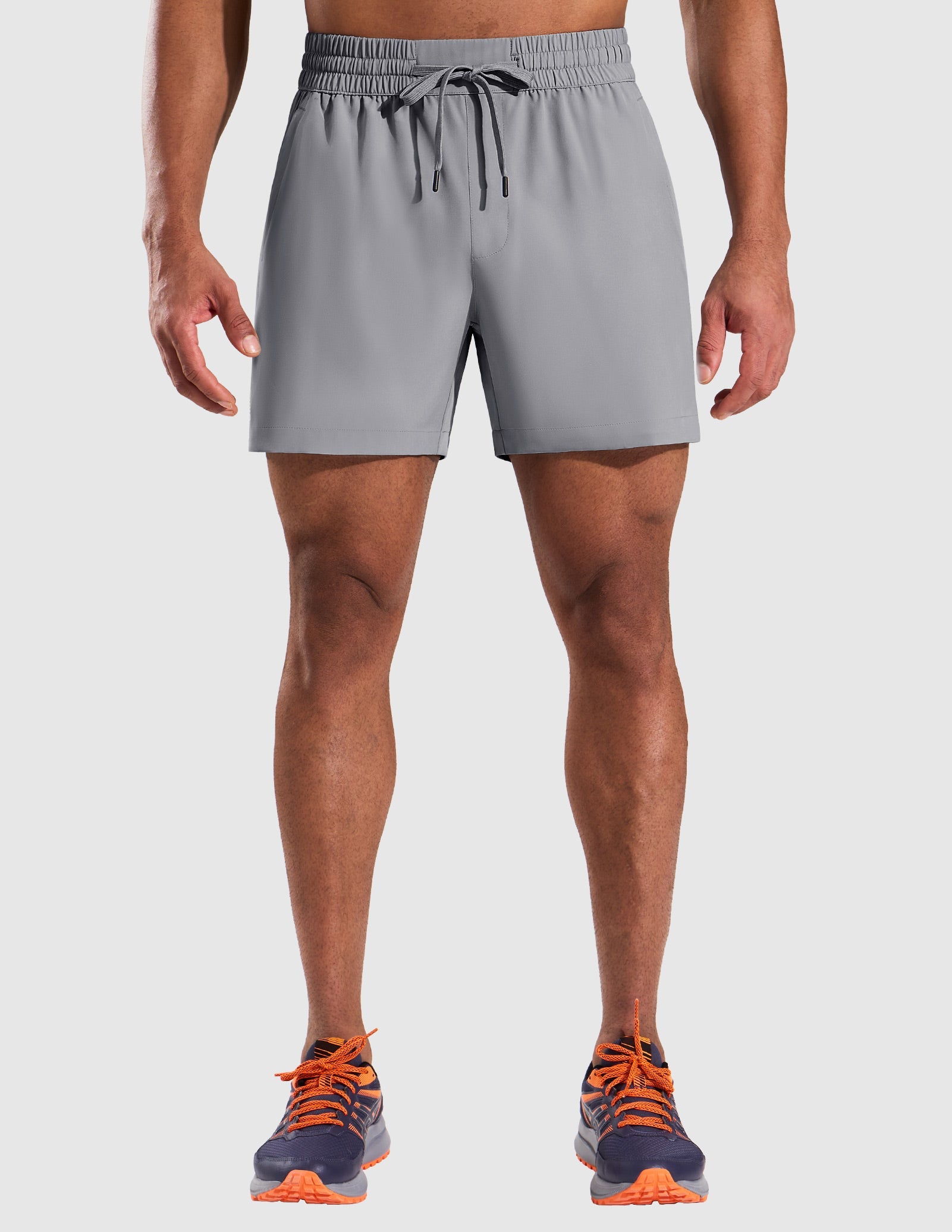 MIER 5" Running Gym Shorts for Men Quick Dry with Zipper Pockets Men's Shorts