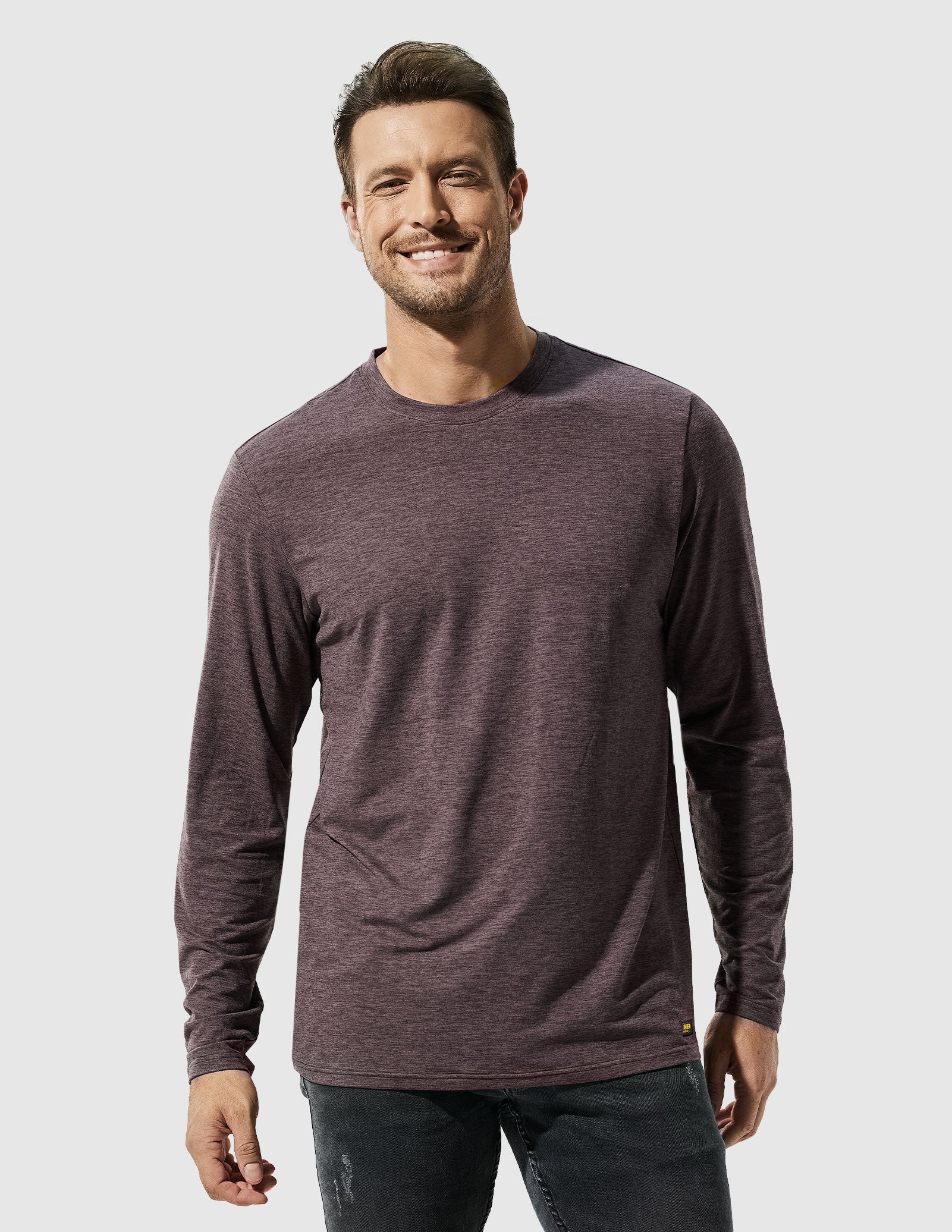 MIER Men’s Buttery Soft Long Sleeve Athletic Crew Neck Tee Men's Shirt