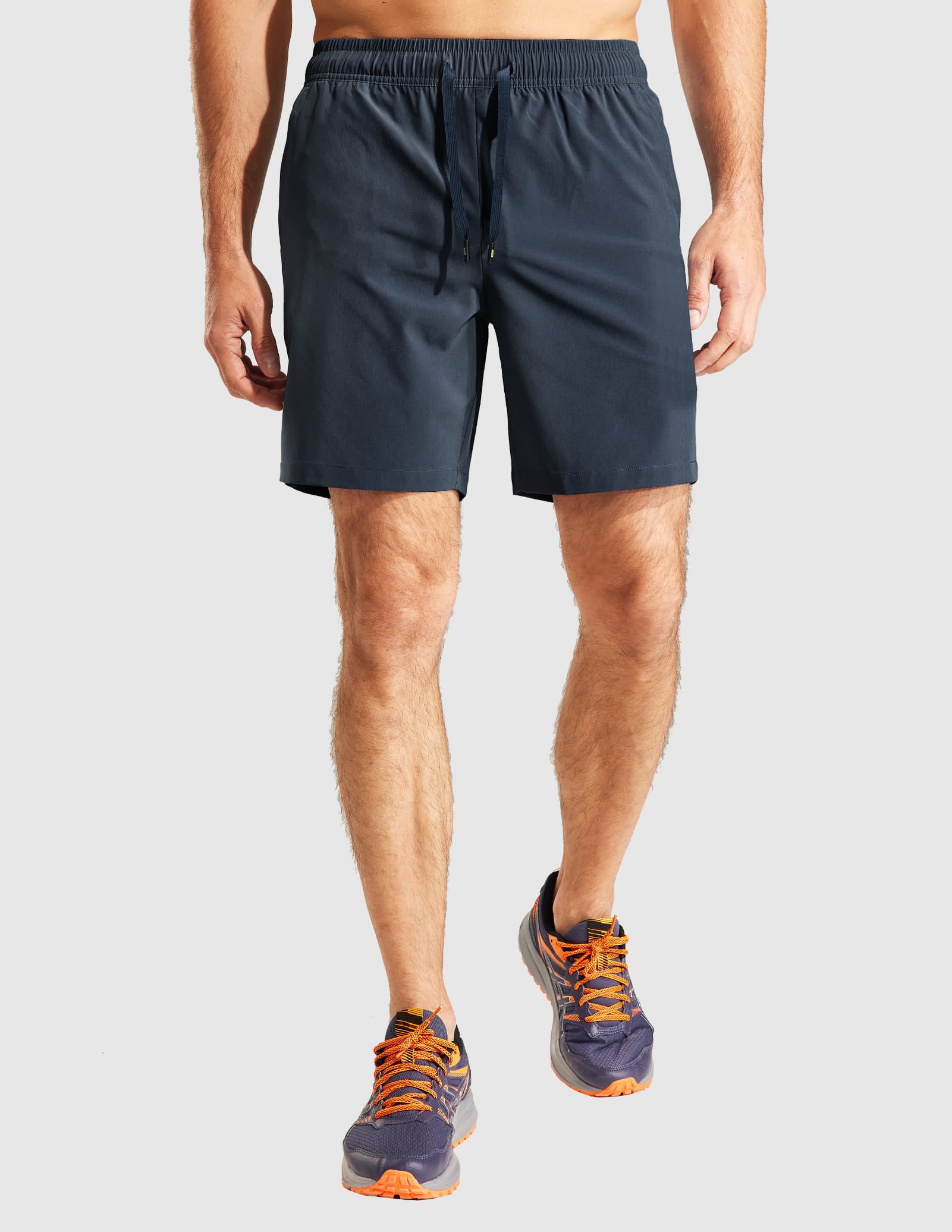MIER Men's 7 Inch Active Running Shorts with Zipper Pockets Men's Shorts