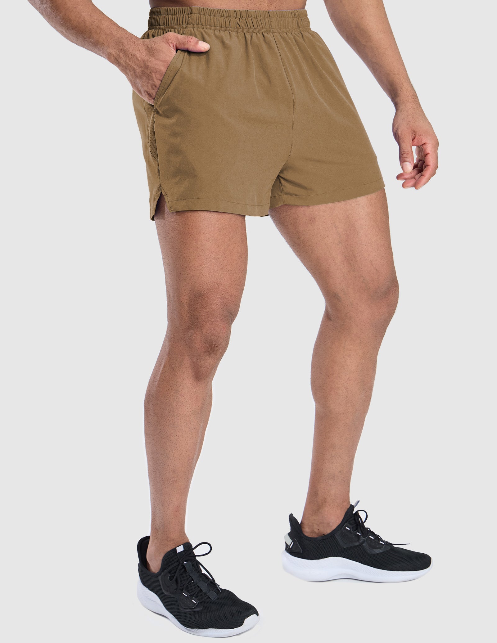MIER Men's 3 Inch Running Shorts with Liner and Pockets Men's Shorts