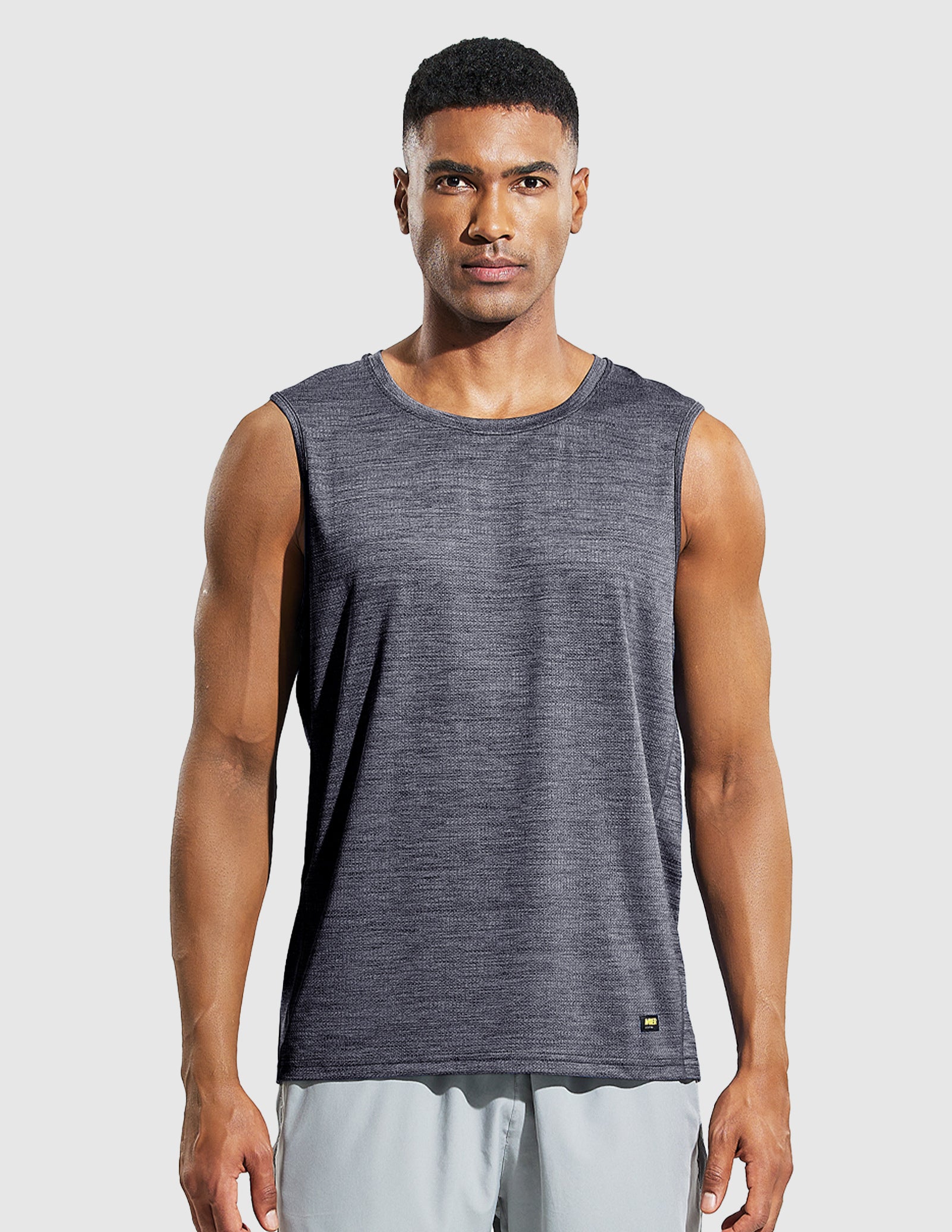 MIER Men's Dry Fit Tank Top Sleeveless T-shirt for Running Men's Tank Top