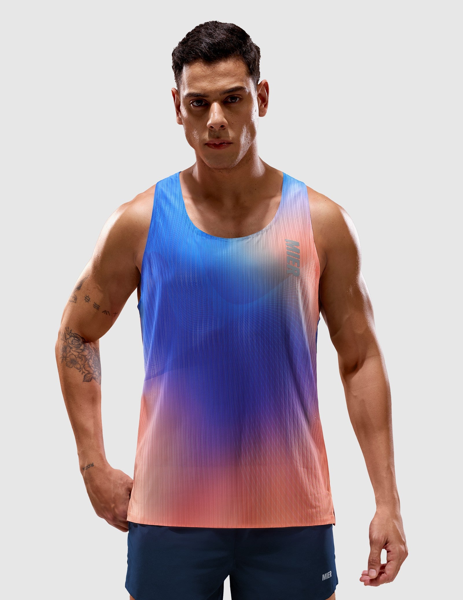 MIER Men’s Running Race Singlet – Ultralight Running Tank Top Men's Tank Top Aurora Drift / S