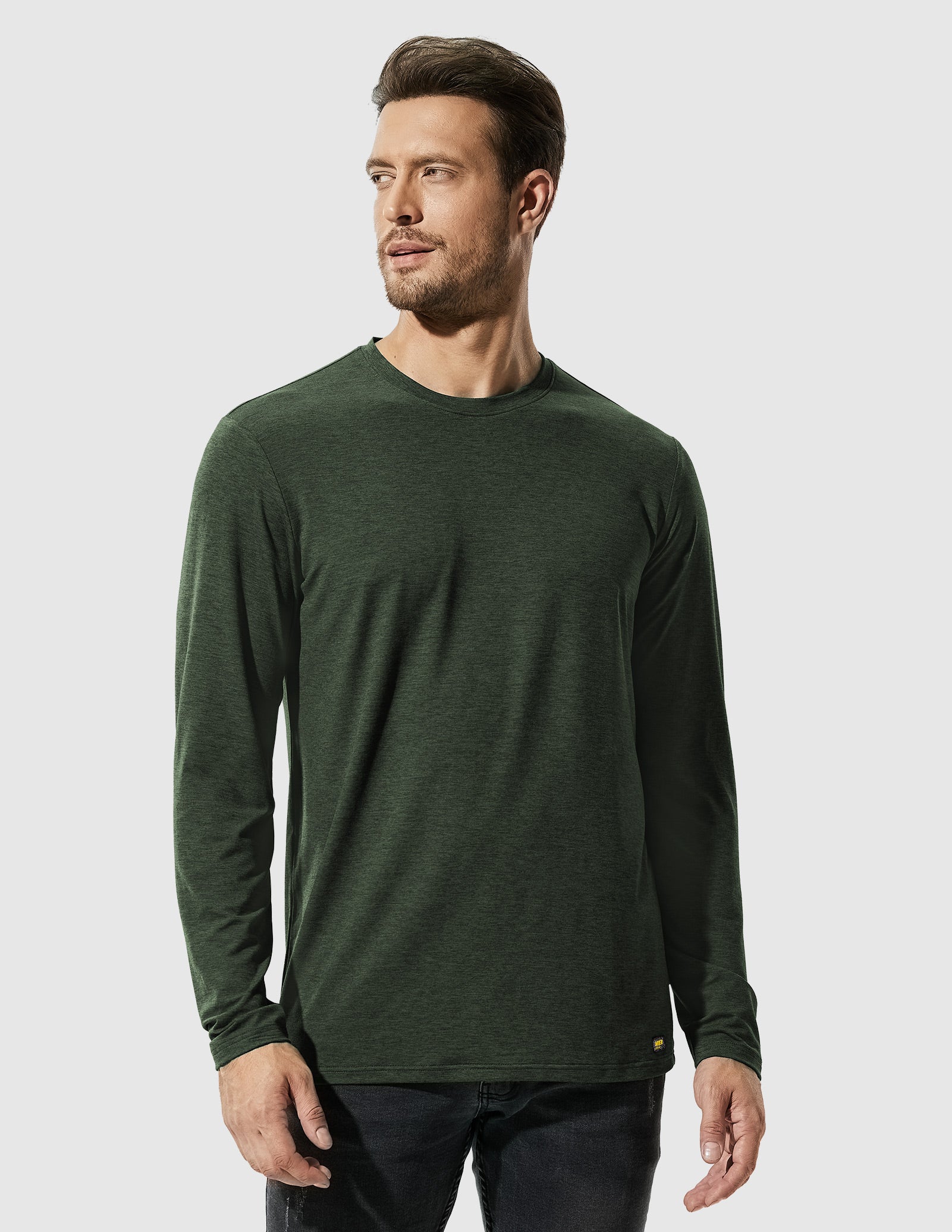MIER Men’s Buttery Soft Long Sleeve Athletic Crew Neck Tee Men's Shirt