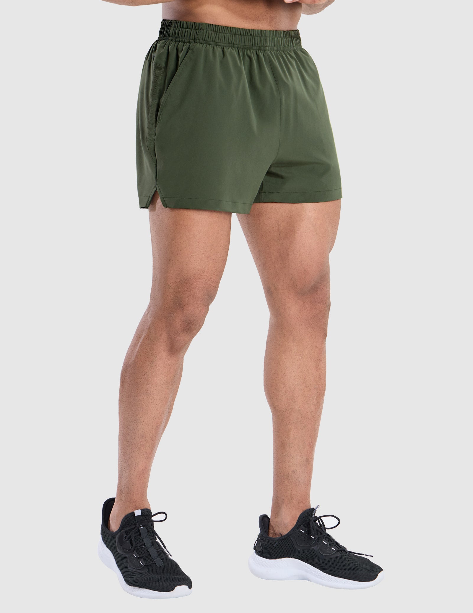 MIER Men's 3 Inch Running Shorts with Liner and Pockets Men's Shorts Green / XS