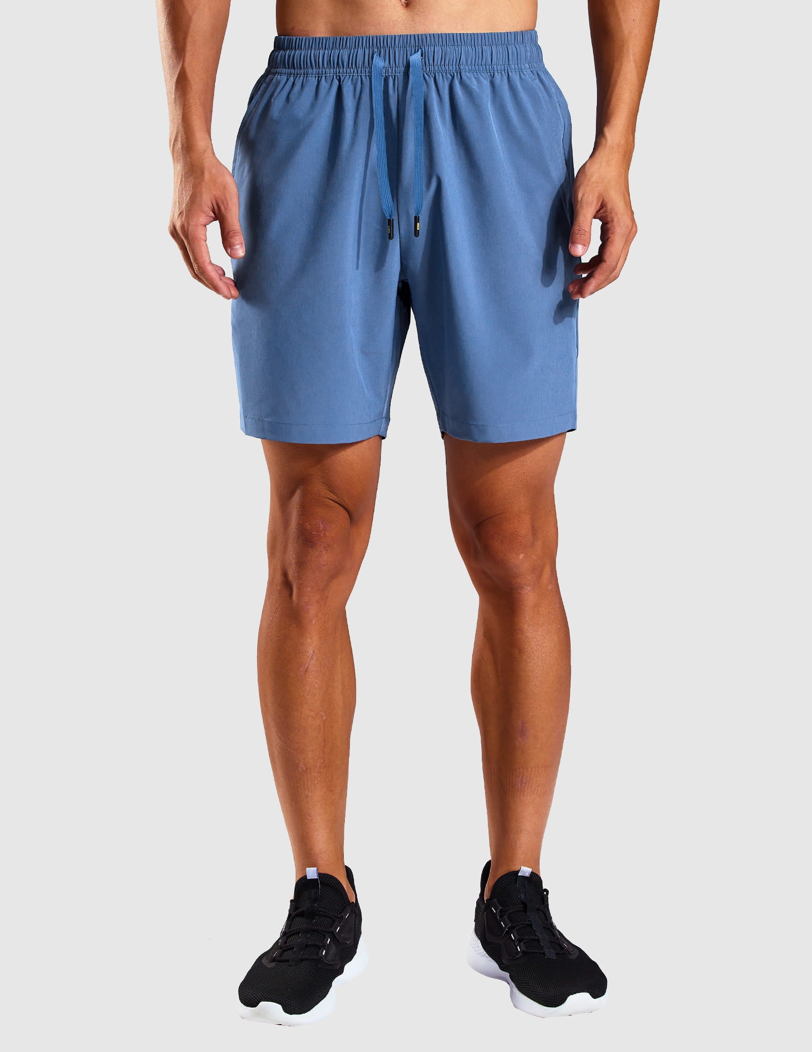 MIER Men's 7 Inch Active Running Shorts with Zipper Pockets Men's Shorts
