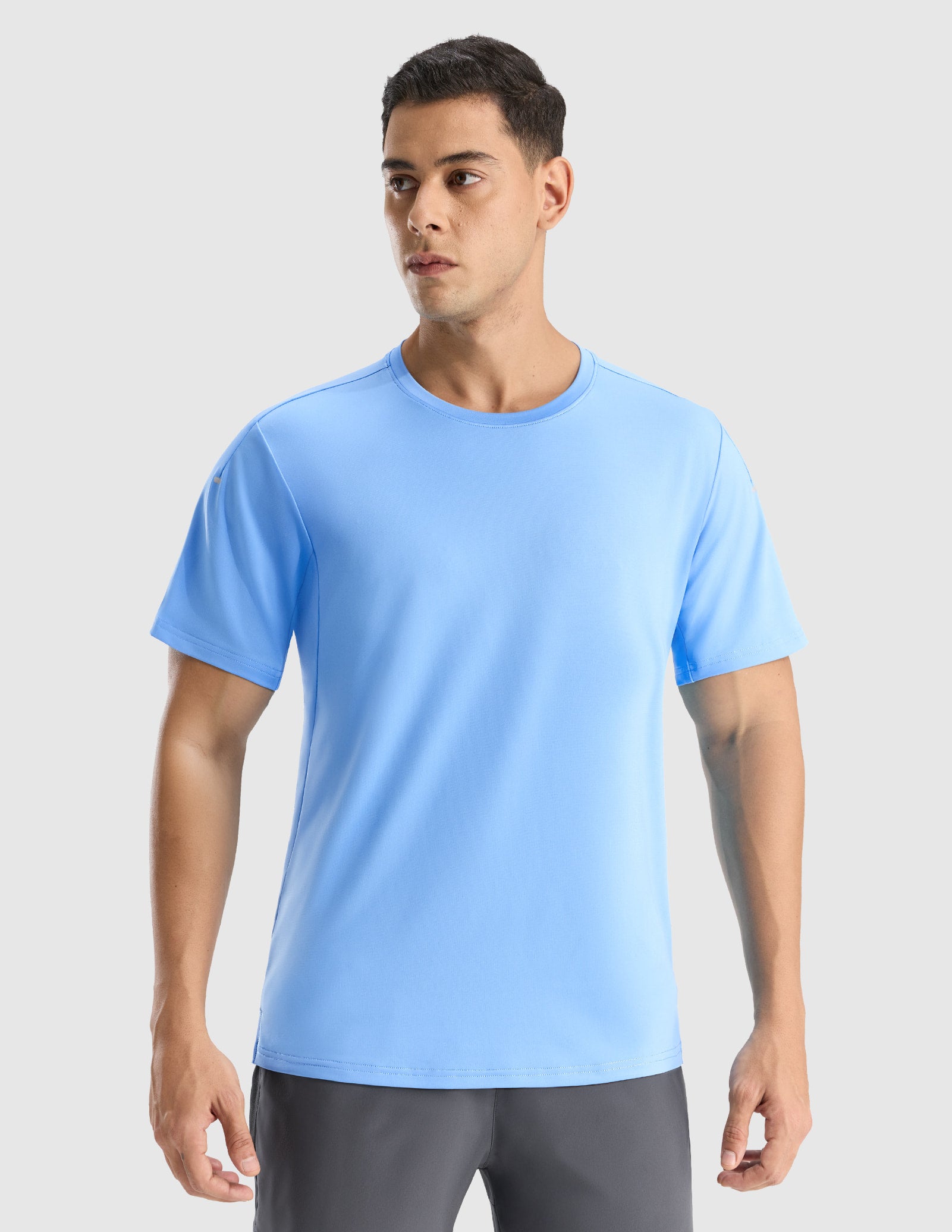 MIER Men's COOLMAX Running T-Shirt | Moisture-Wicking & Breathable Workout Tee Men's T-Shirts Sky Blue / S