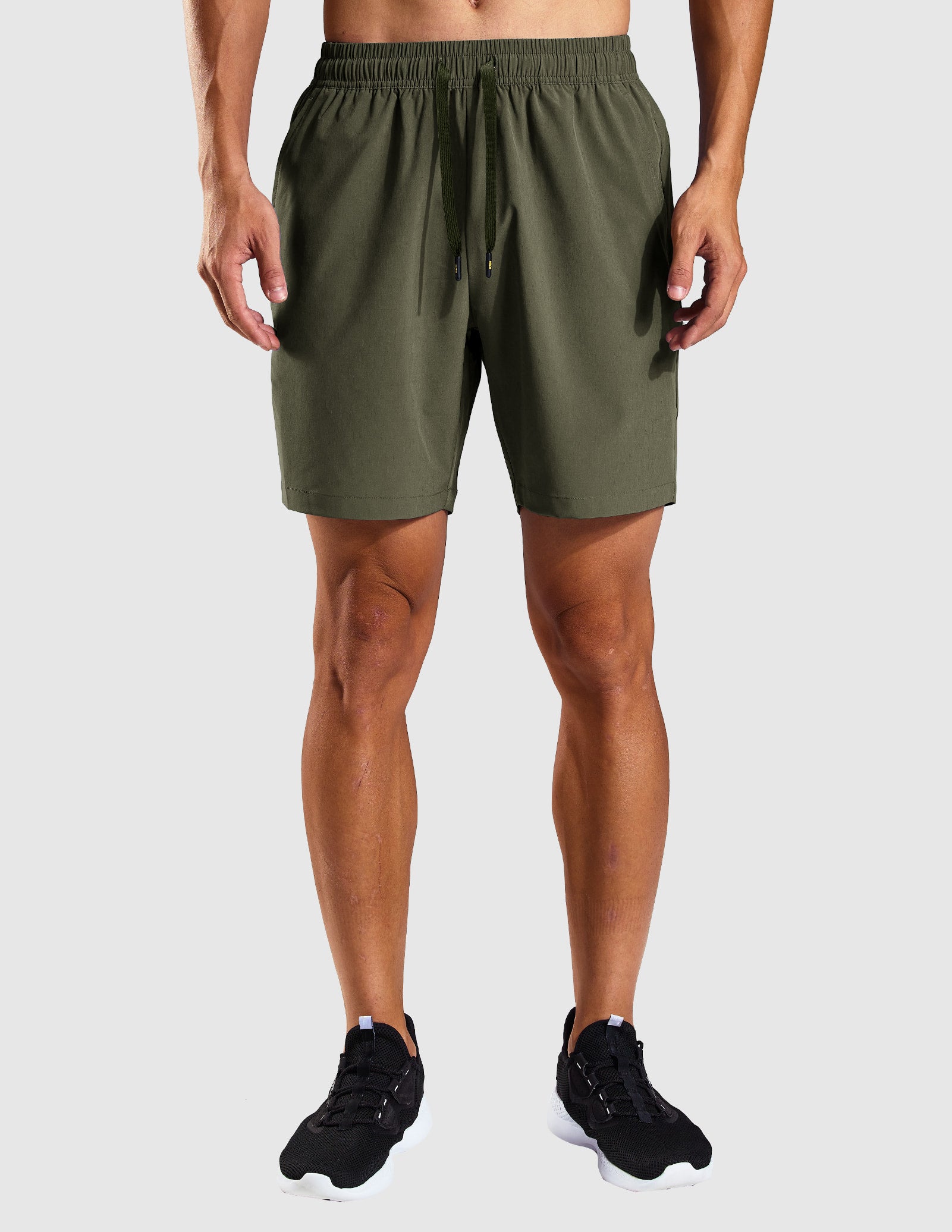 MIER Men's 7 Inch Active Running Shorts with Zipper Pockets Men's Shorts