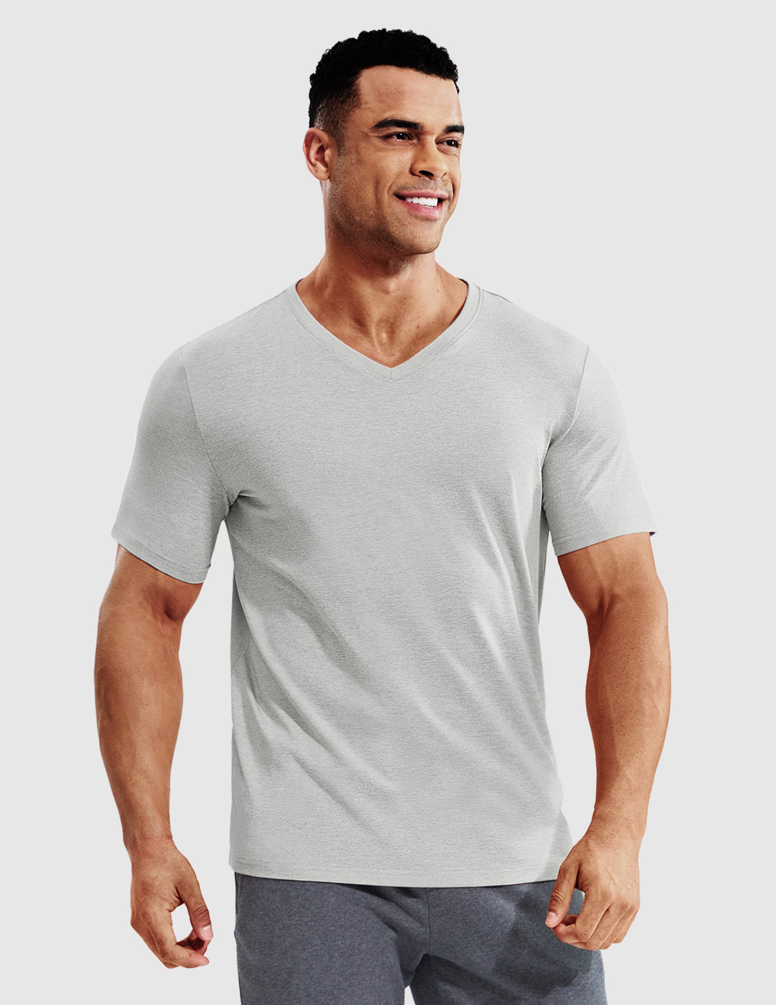 MIER Men’s Buttery Soft Dry Fit V-Neck Workout T-Shirt Men's Shirt