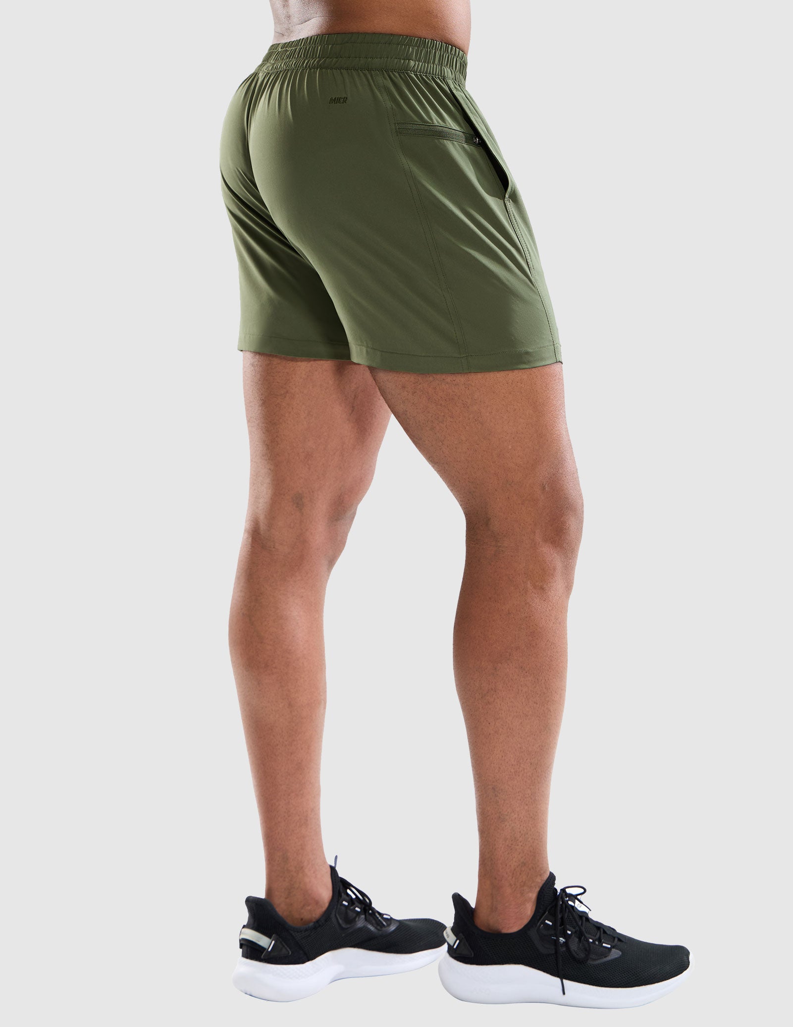MIER Men's 3 Inch Athletic Running Shorts with Brief Liner Men's Shorts