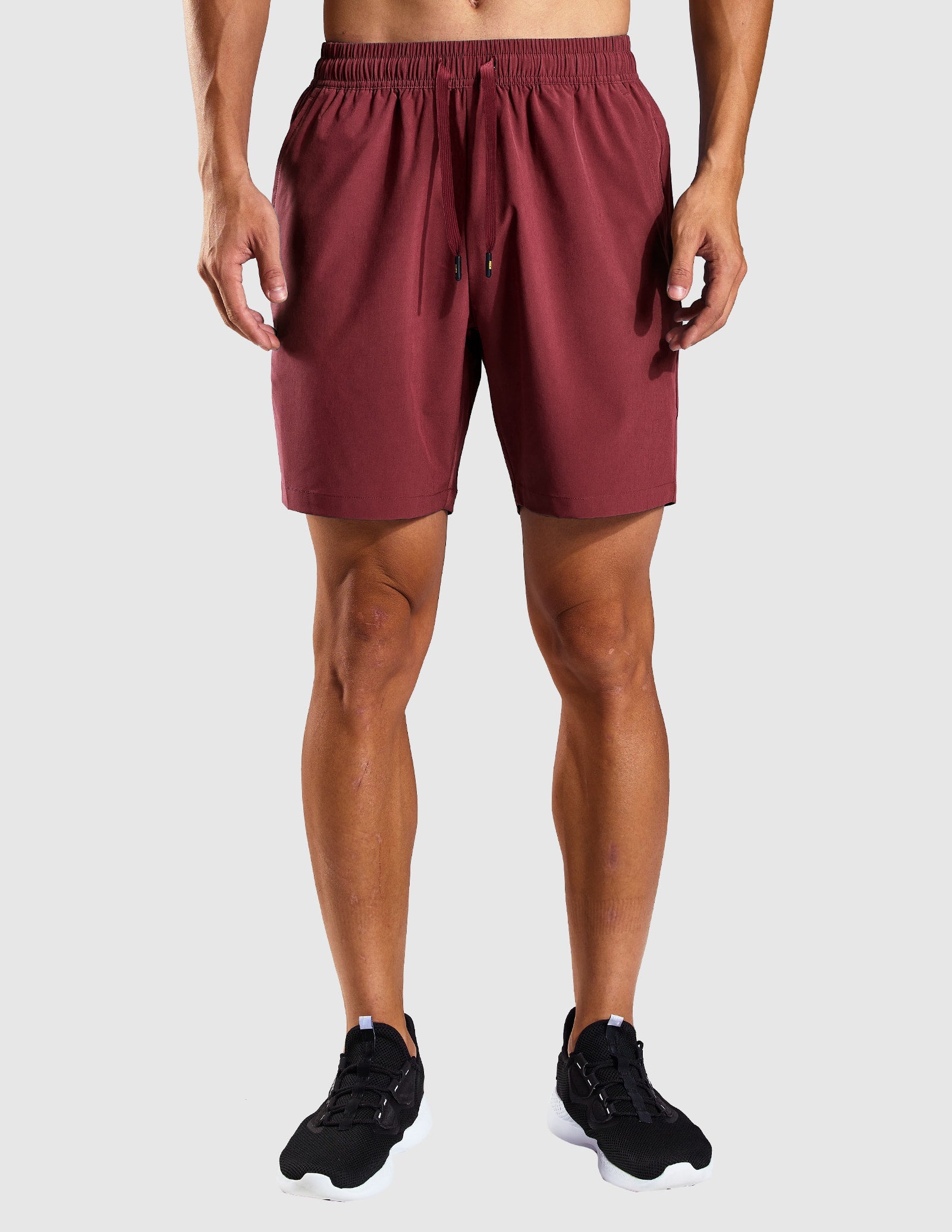 MIER Men's 7 Inch Active Running Shorts with Zipper Pockets Men's Shorts