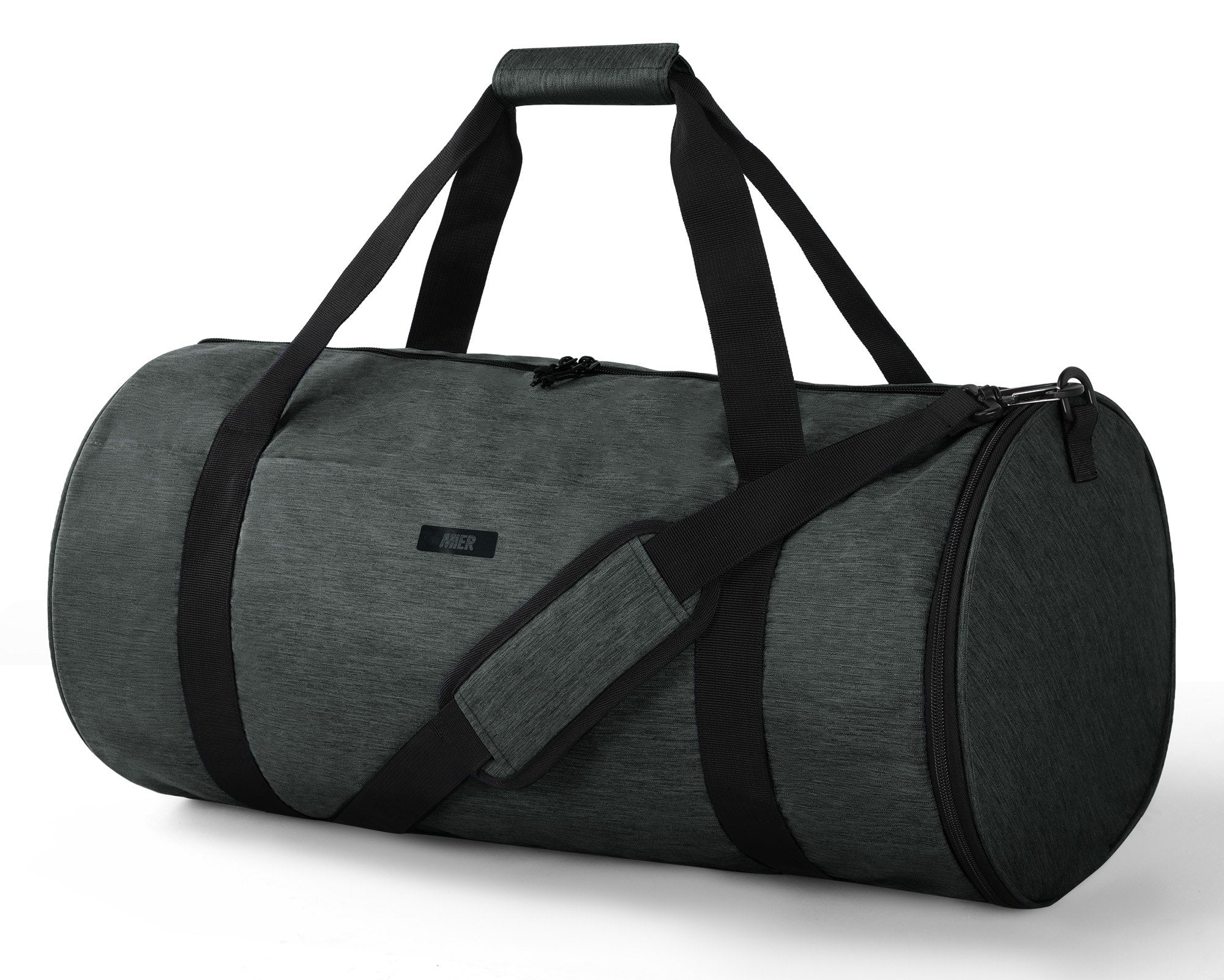 MIER Sports Duffle Bag with Shoe & Wet Pocket Gym Duffel Bag Dark Grey / 35L