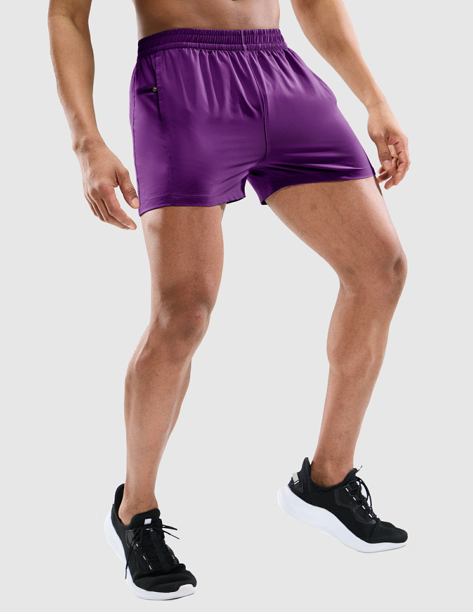 MIER Men's 3 Inch Athletic Running Shorts with Brief Liner Men's Shorts
