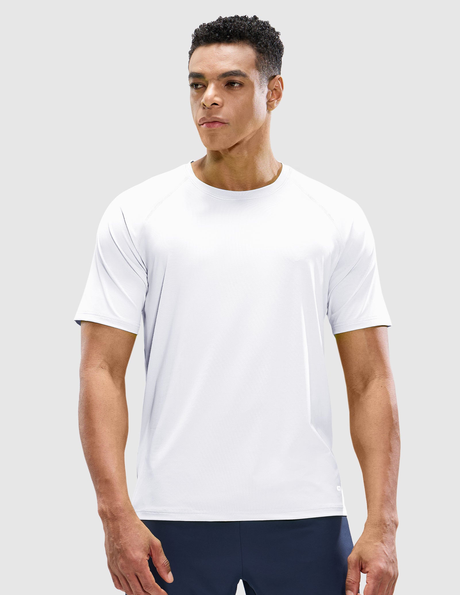 MIER Men's Workout T Shirts Stretchy Quick Dry and Moisture Wicking Men's T-Shirts
