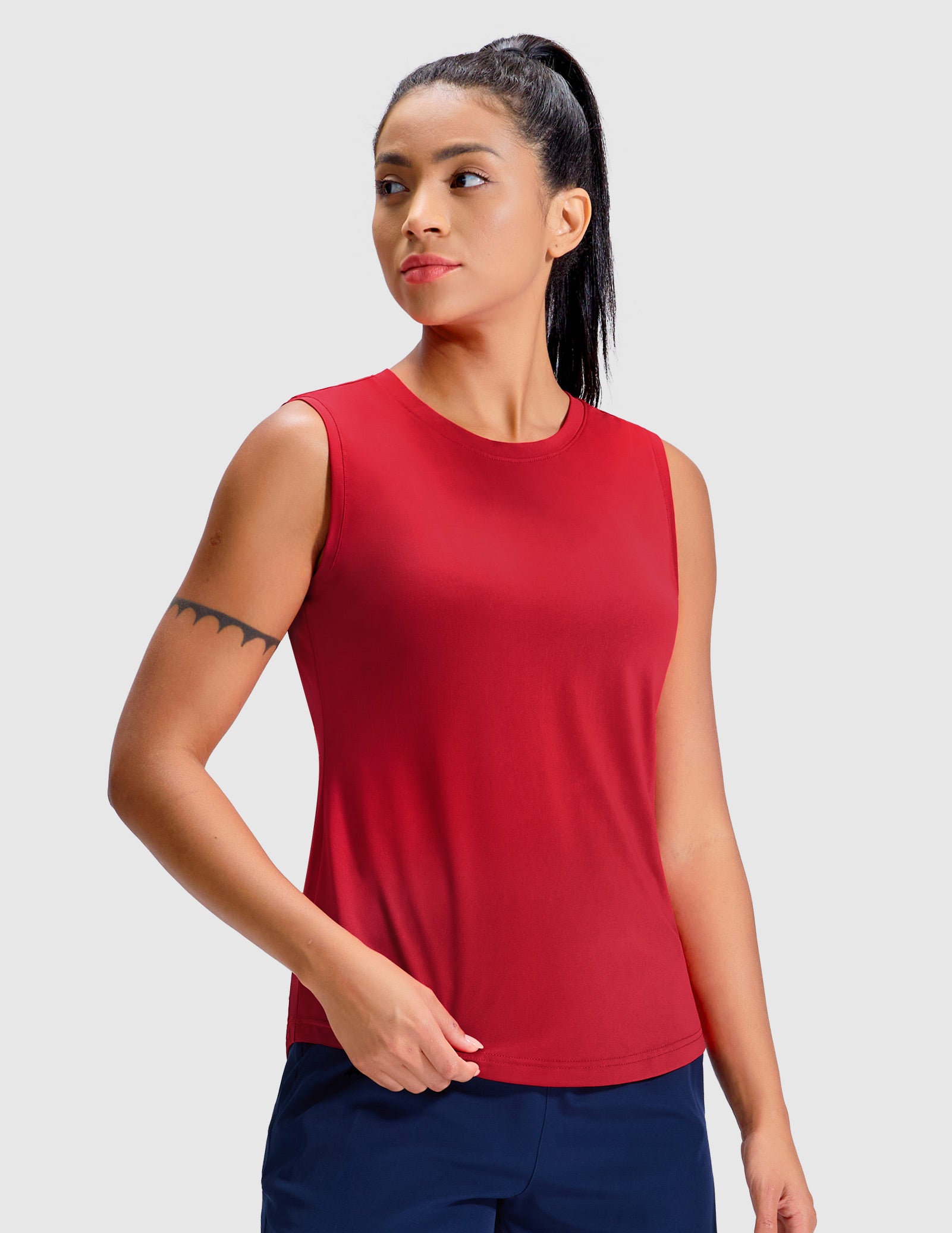 MIER Women’s Sleeveless Athletic Top Dry Fit UPF 50+ Running Workout Tank Women Tank Top