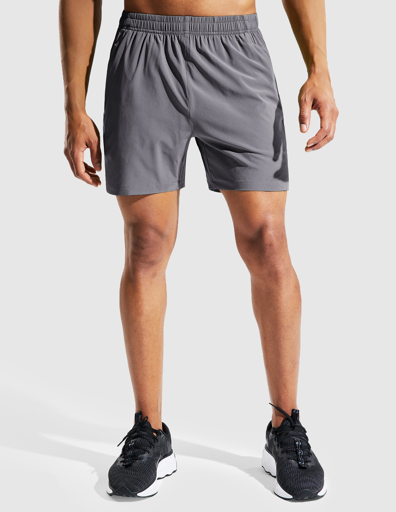 MIER Men's 5 Inch Running Shorts with Zipper Pockets Men's Shorts