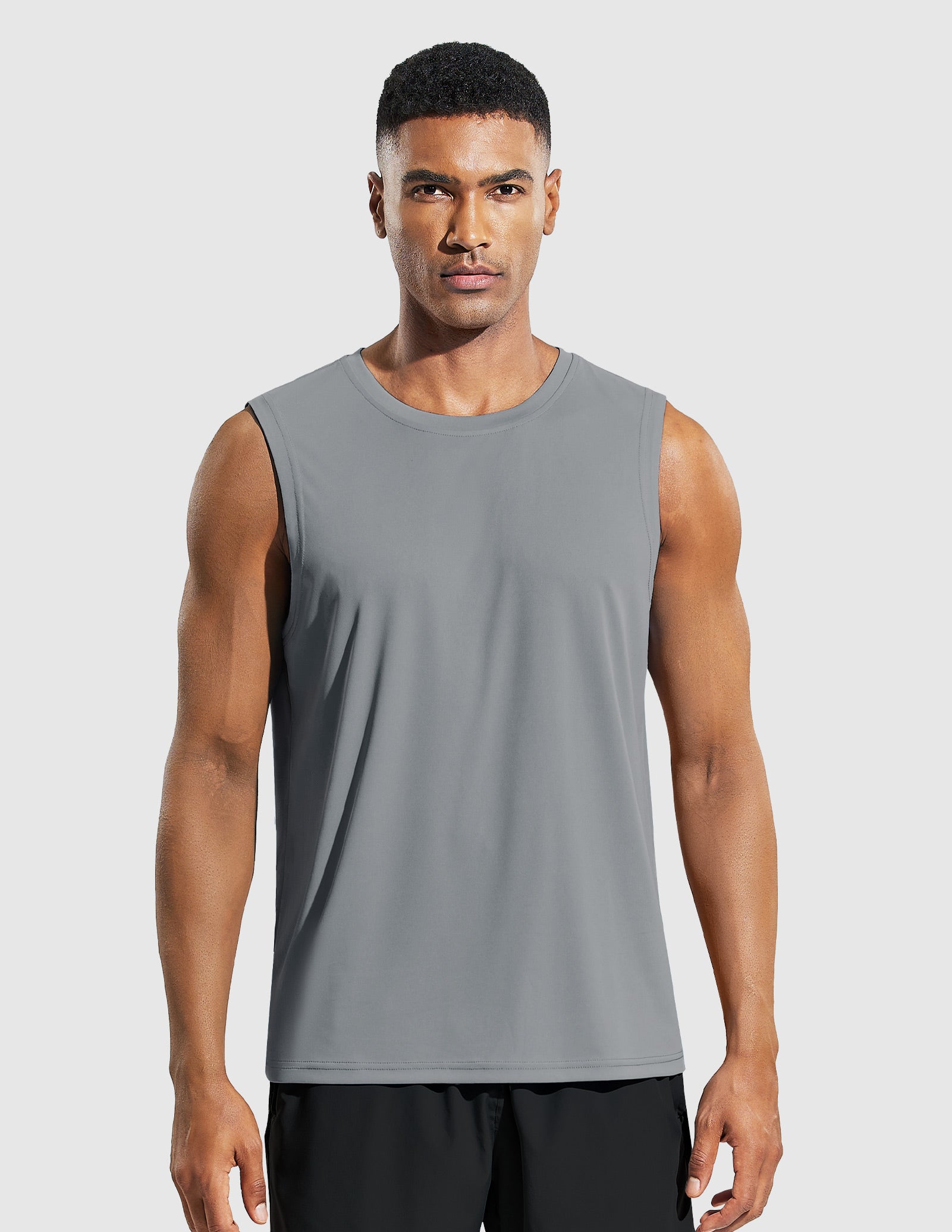 MIER Men’s Cool Running Tank Top Sleeveless Shirt Men's Tank Top Dark Gray / S