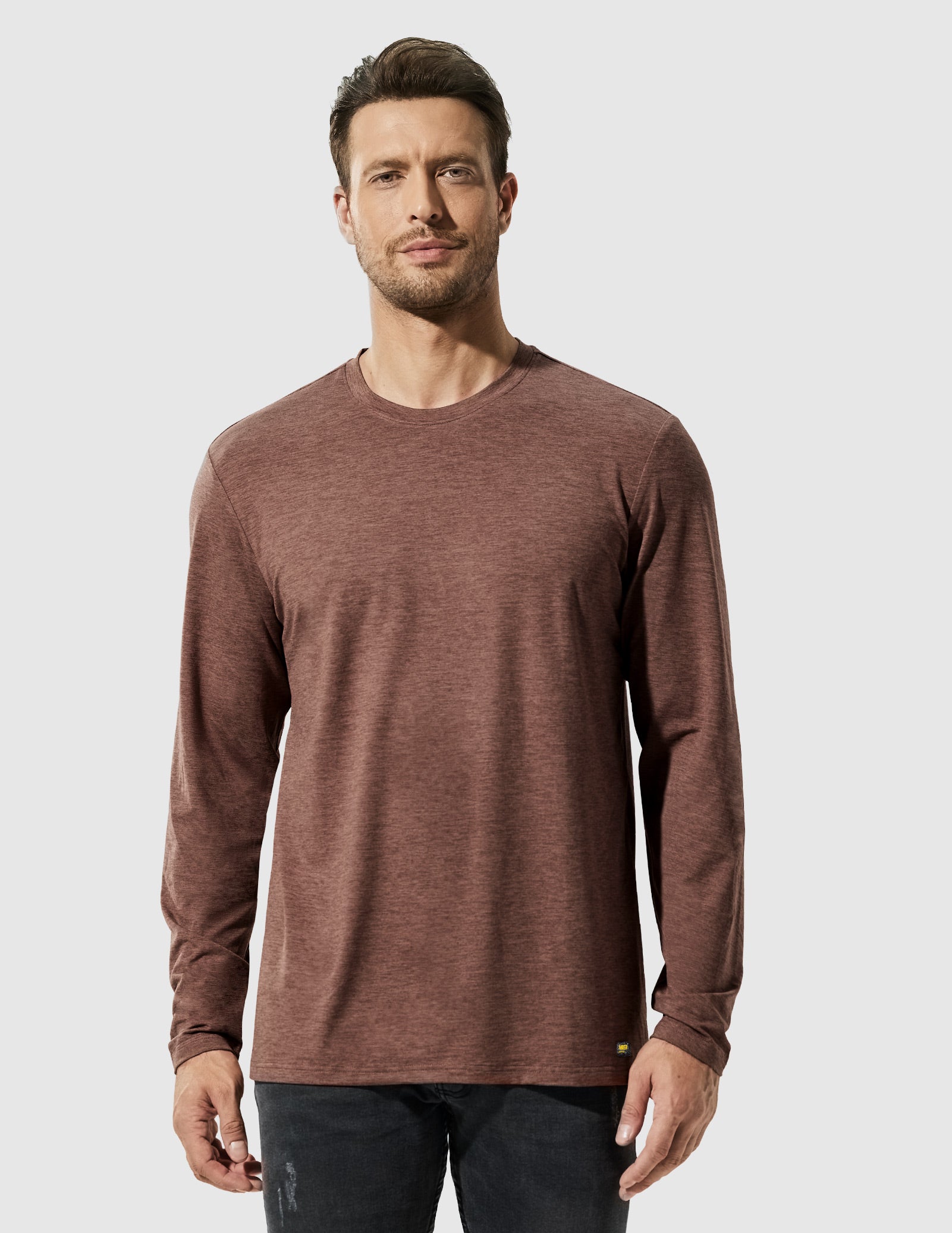 MIER Men’s Buttery Soft Long Sleeve Athletic Crew Neck Tee Men's Shirt