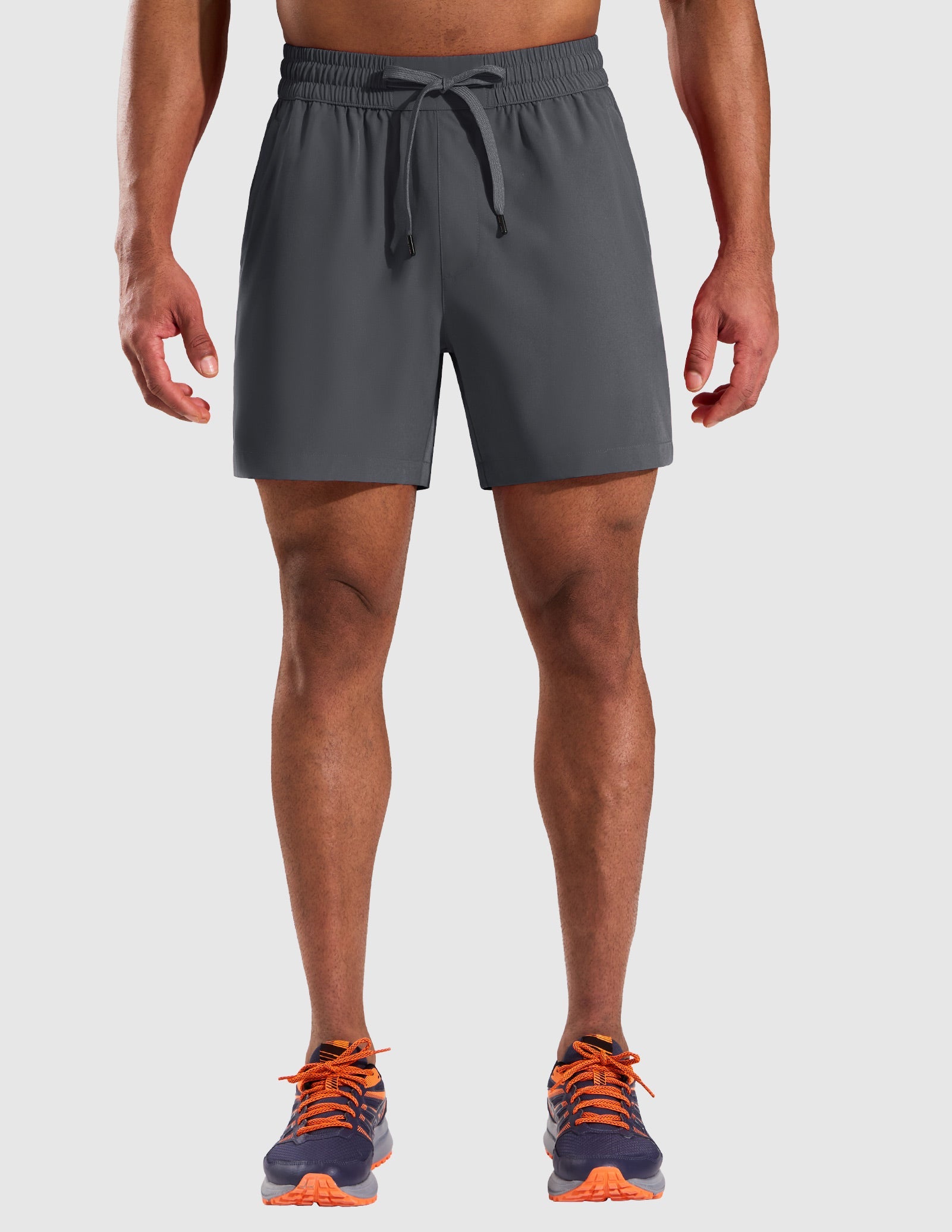 MIER 5" Running Gym Shorts for Men Quick Dry with Zipper Pockets Men's Shorts