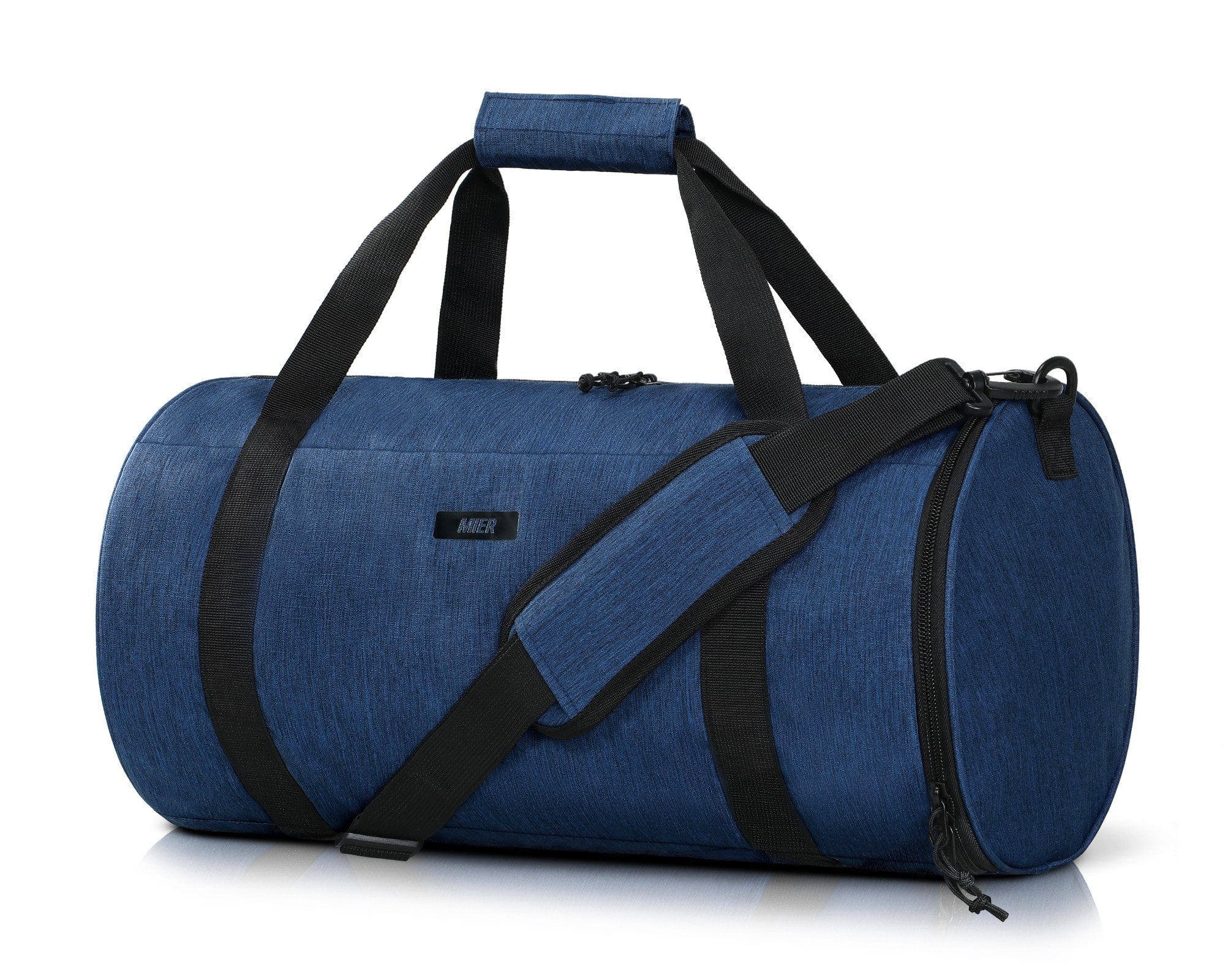 MIER Sports Duffle Bag with Shoe & Wet Pocket Gym Duffel Bag Navy Blue / 24L