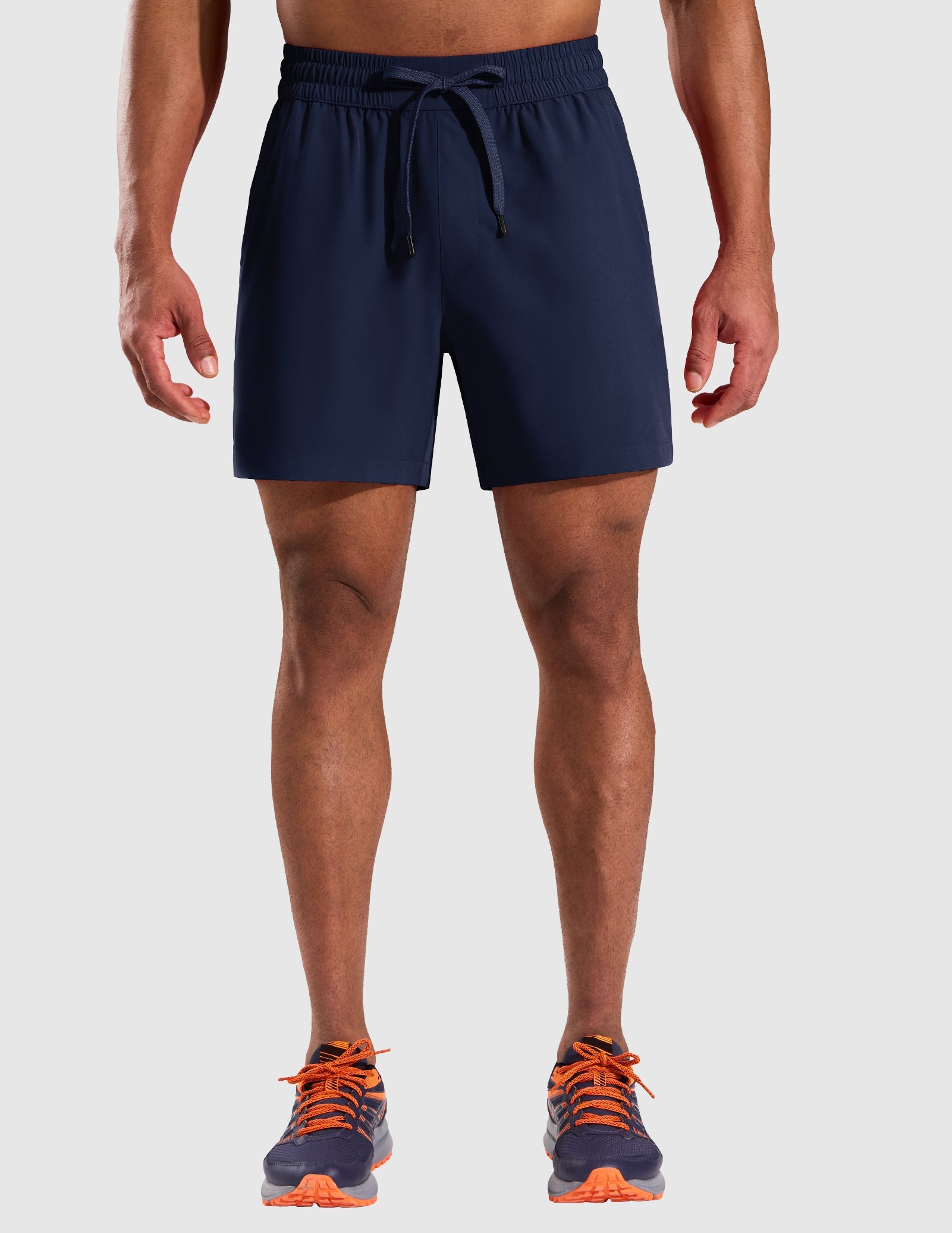 MIER 5" Running Gym Shorts for Men Quick Dry with Zipper Pockets Men's Shorts