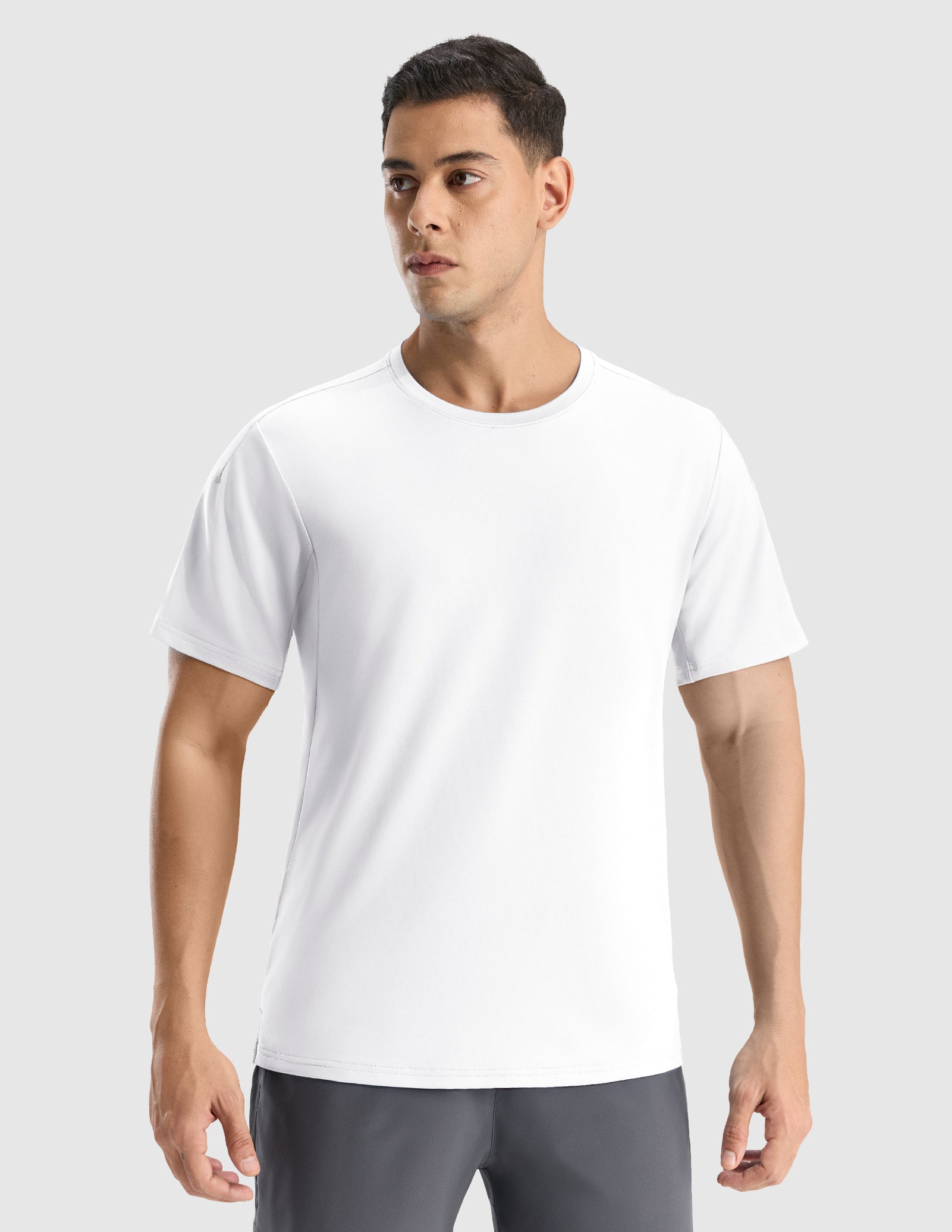 MIER Men's COOLMAX Running T-Shirt | Moisture-Wicking & Breathable Workout Tee Men's T-Shirts White / S