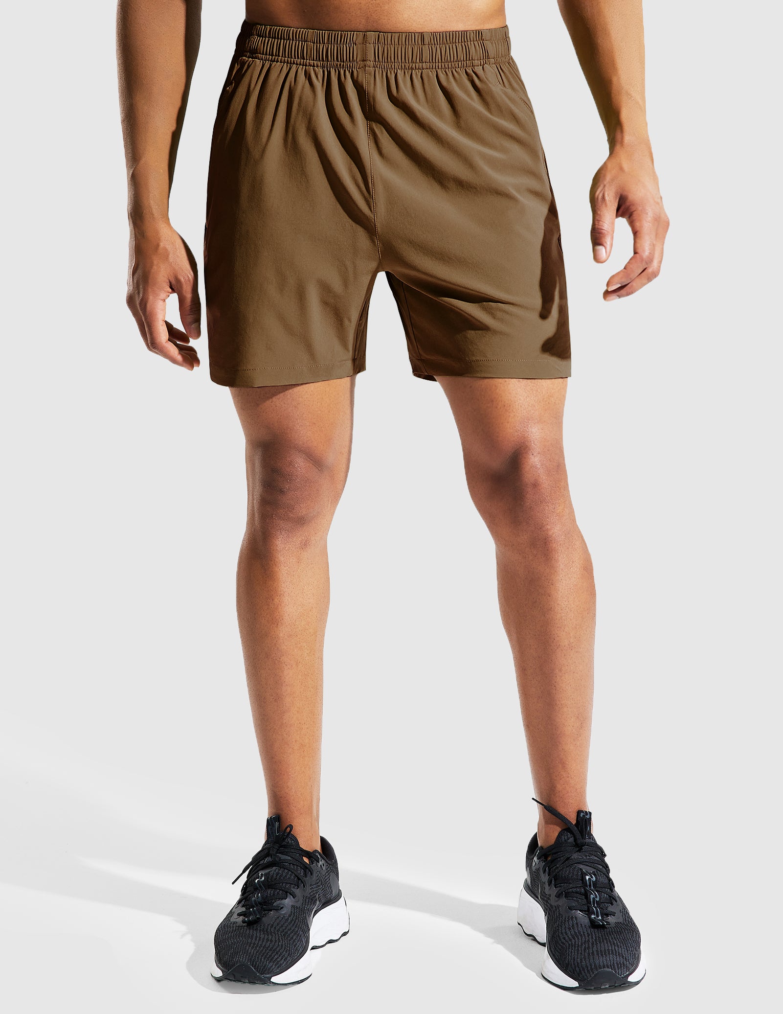 MIER Men's 5 Inch Running Shorts with Zipper Pockets Men's Shorts