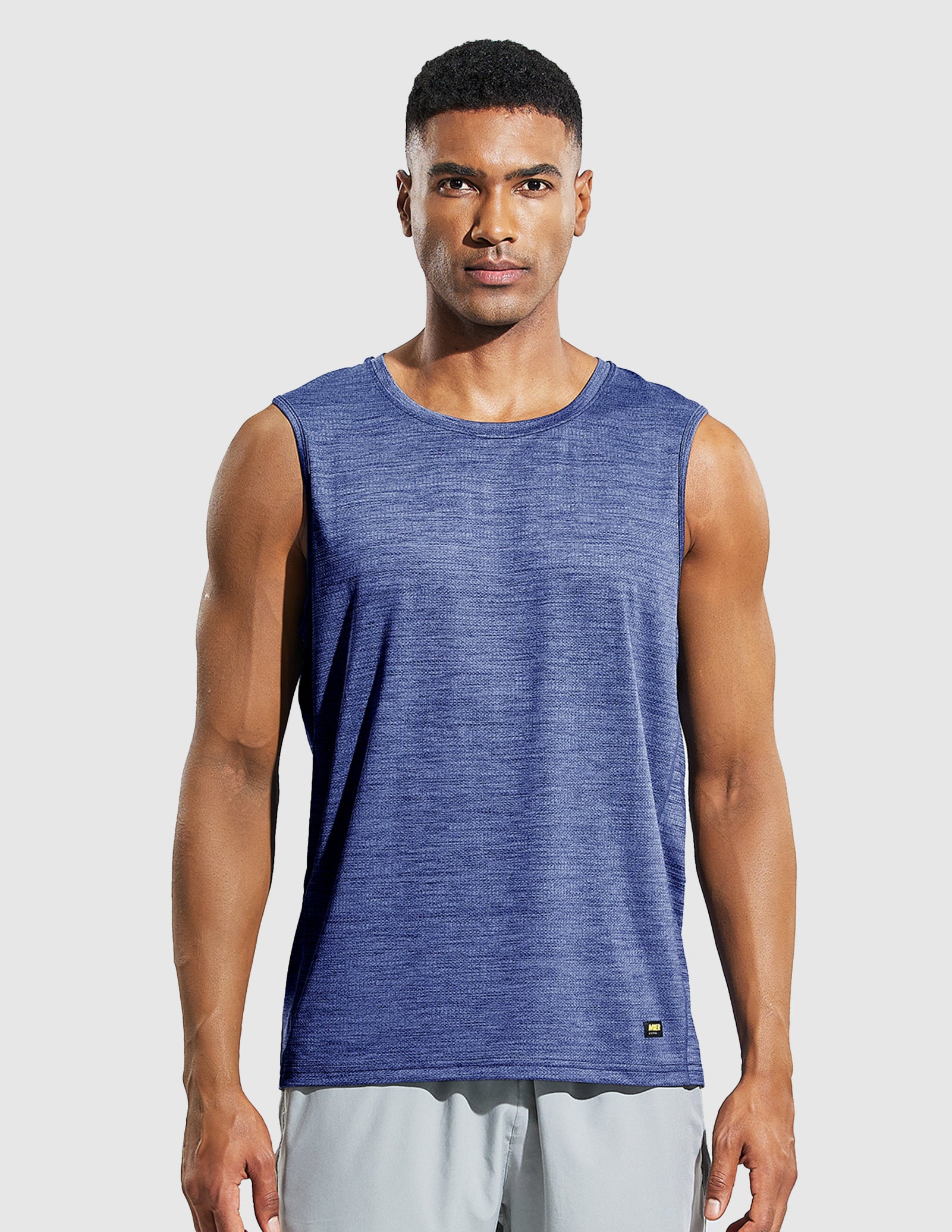 MIER Men's Dry Fit Tank Top Sleeveless T-shirt for Running Men's Tank Top