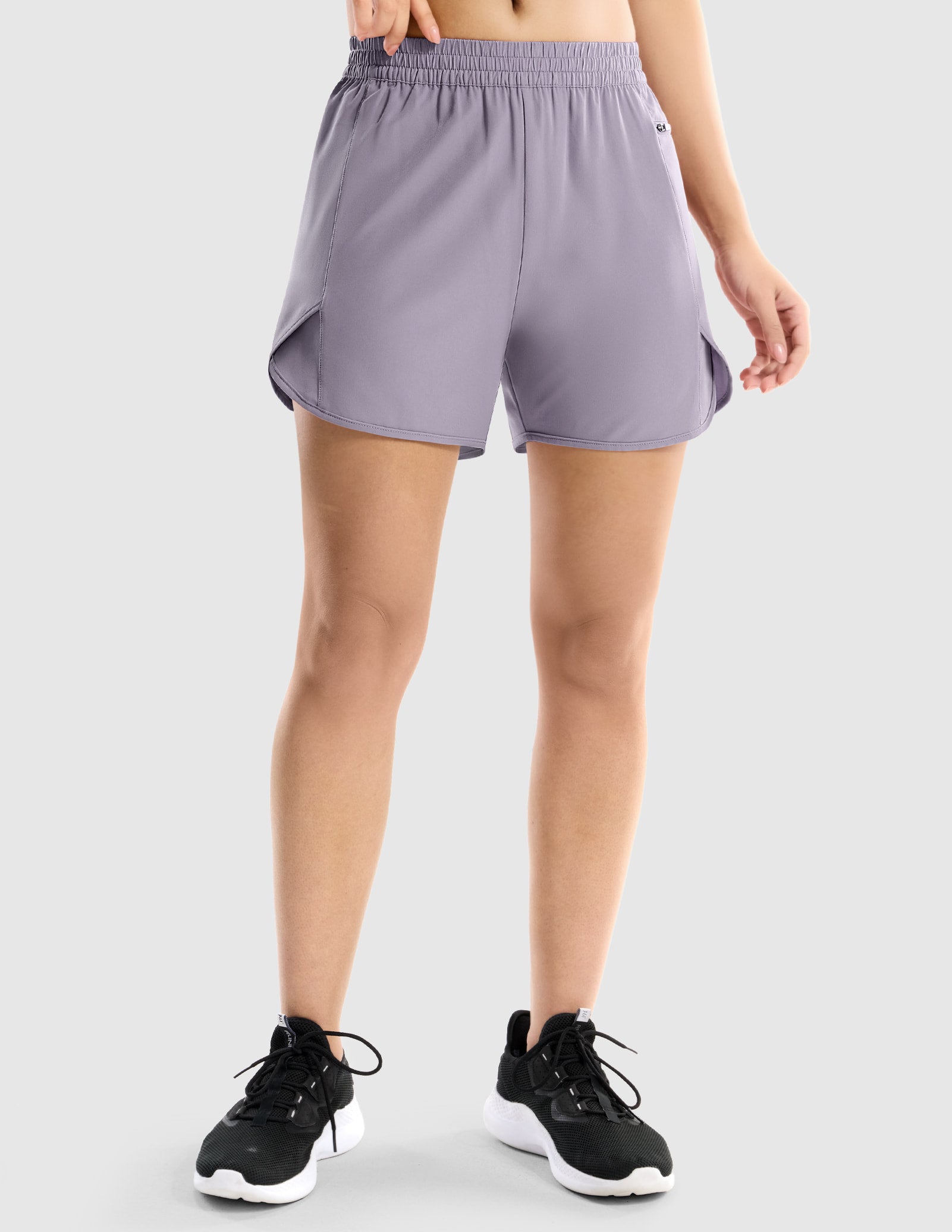 MIER Women’s Running Shorts with Phone Pocket 4” Quick Dry Women Shorts Lavender Mist / XS