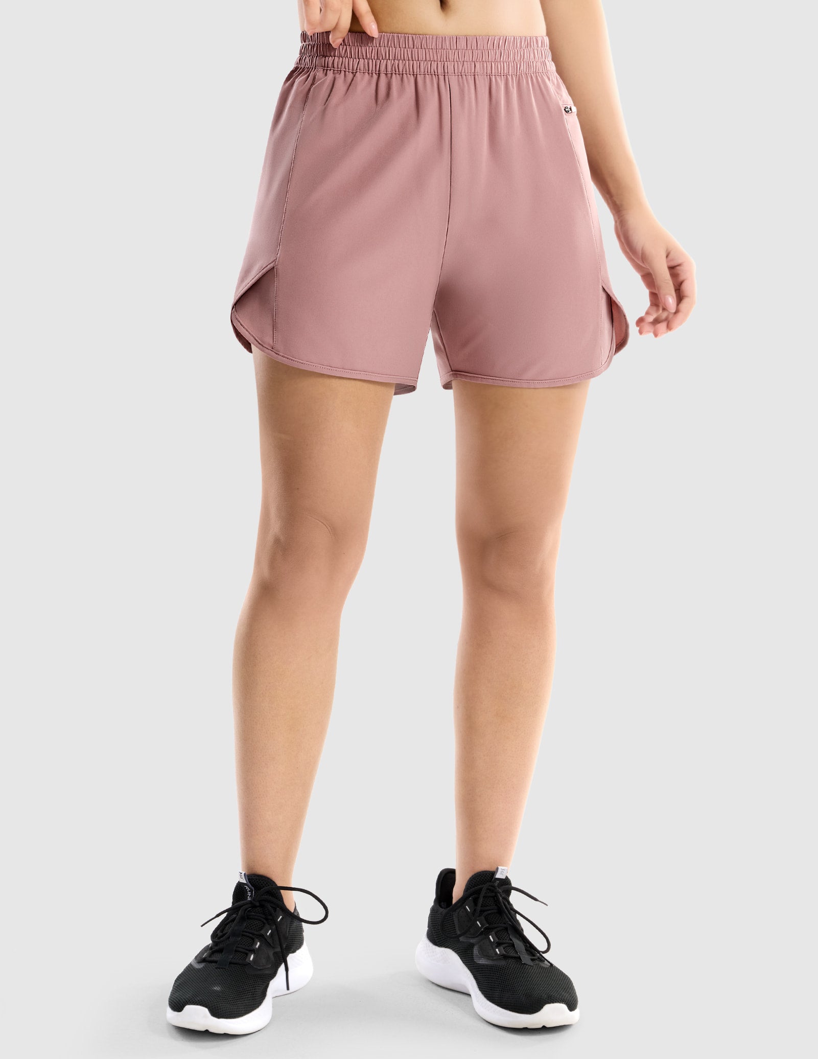 MIER Women’s Running Shorts with Phone Pocket 4” Quick Dry Women Shorts Dusty Pink / XS