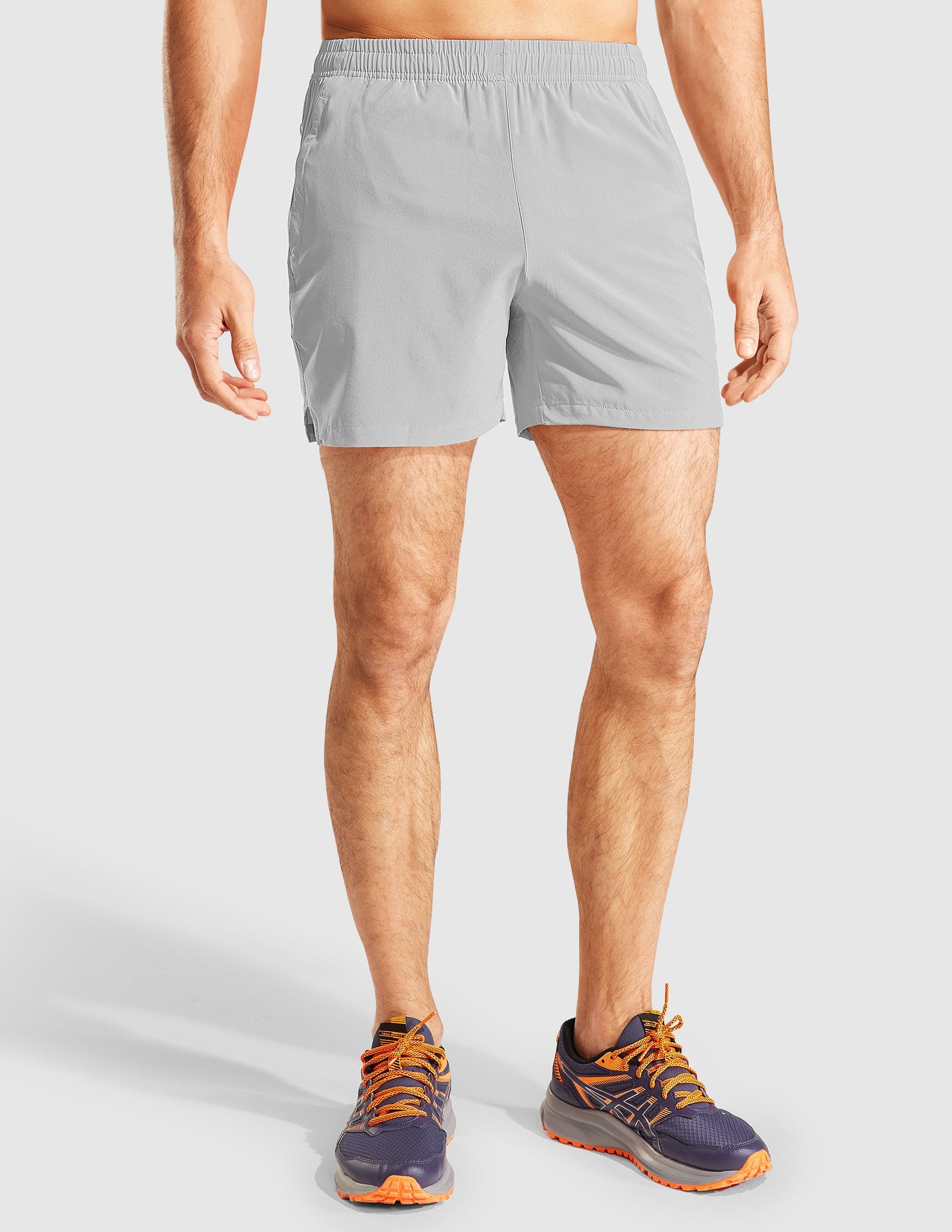 MIER Men's 5 Inch Running Shorts with Zipper Pockets Men's Shorts
