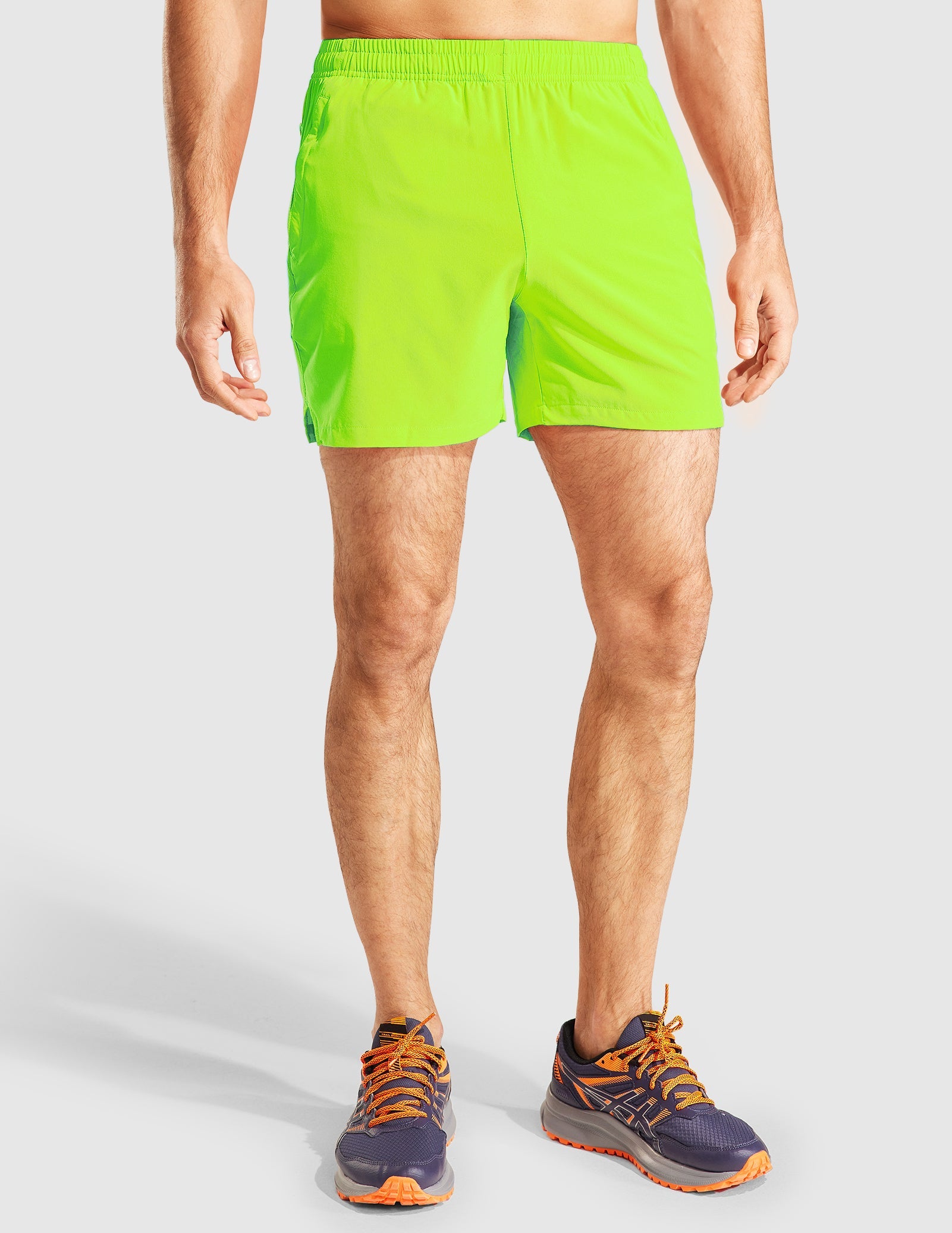 MIER Men's 5 Inch Running Shorts with Zipper Pockets Men's Shorts