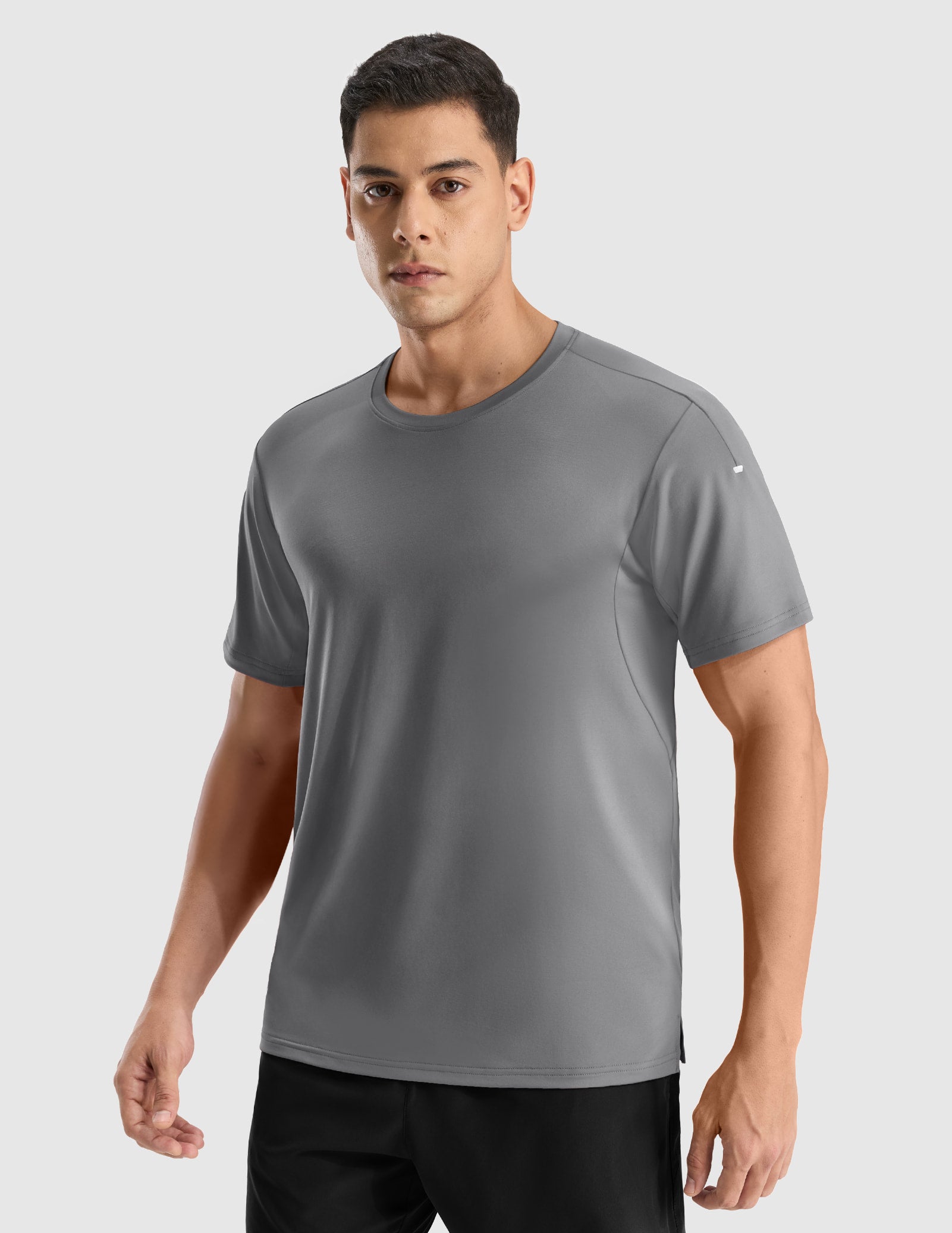 MIER Men's COOLMAX Running T-Shirt | Moisture-Wicking & Breathable Workout Tee Men's T-Shirts Grey / S