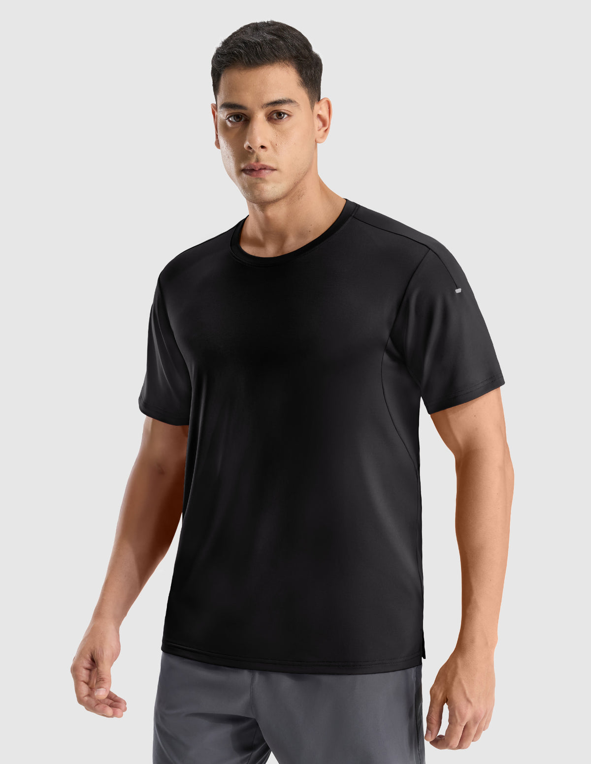 MIER Men's COOLMAX Running T-Shirt | Moisture-Wicking & Breathable Workout Tee Men's T-Shirts Black / S