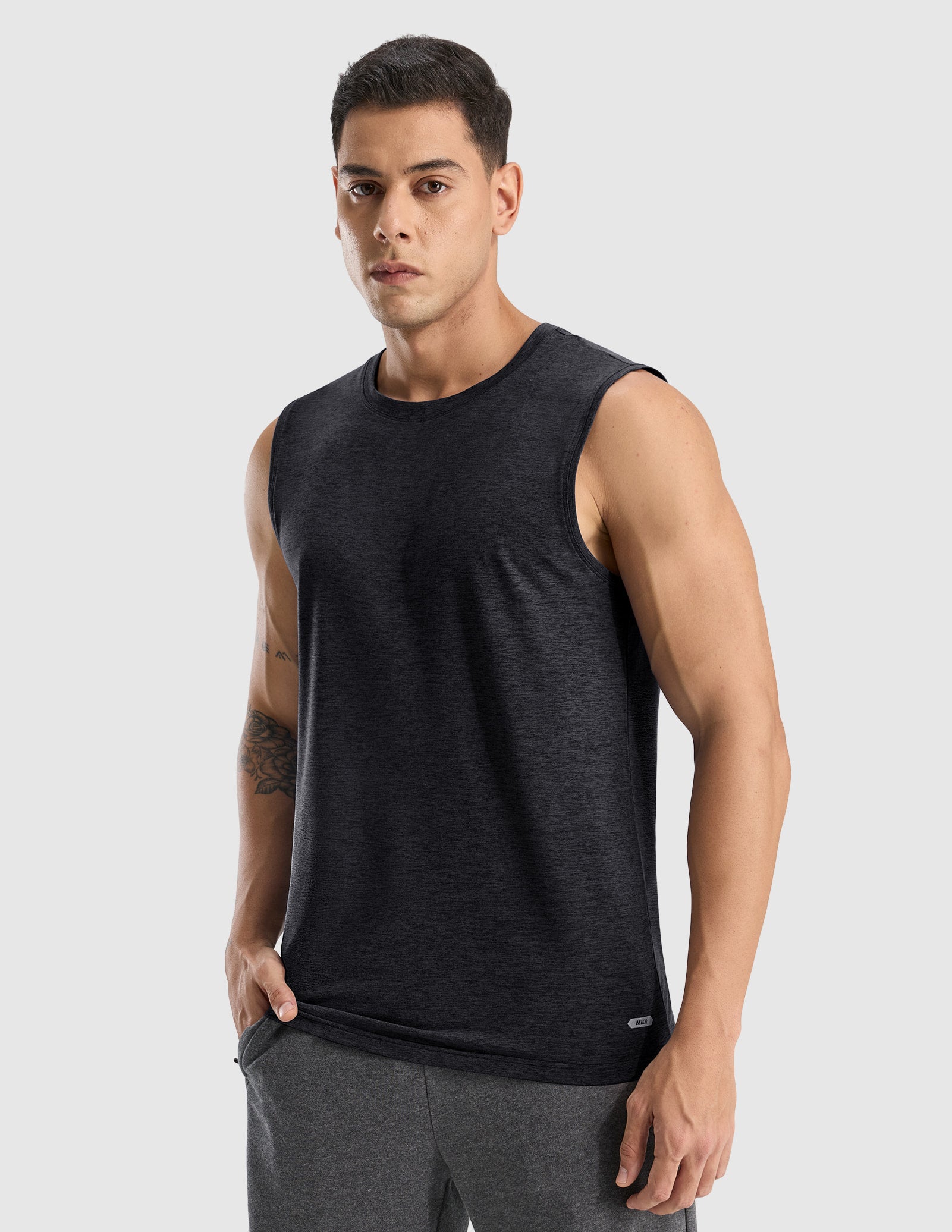 MIER Men’s Ultra-Soft Performance Muscle Tank Buttery Soft Gym Shirt Men's Tank Top
