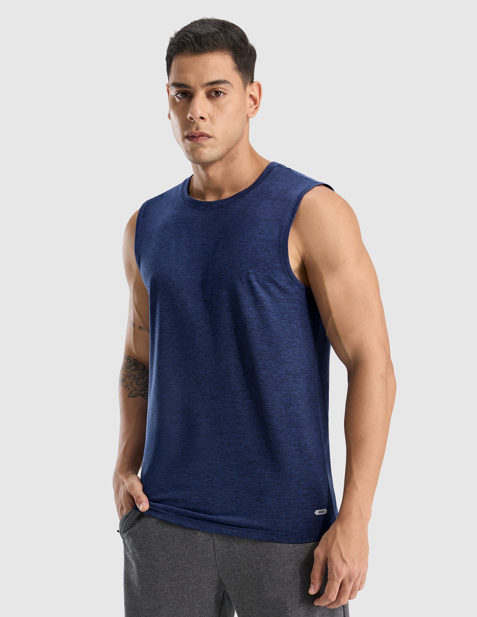 MIER Men’s Ultra-Soft Performance Muscle Tank Buttery Soft Gym Shirt Men's Tank Top