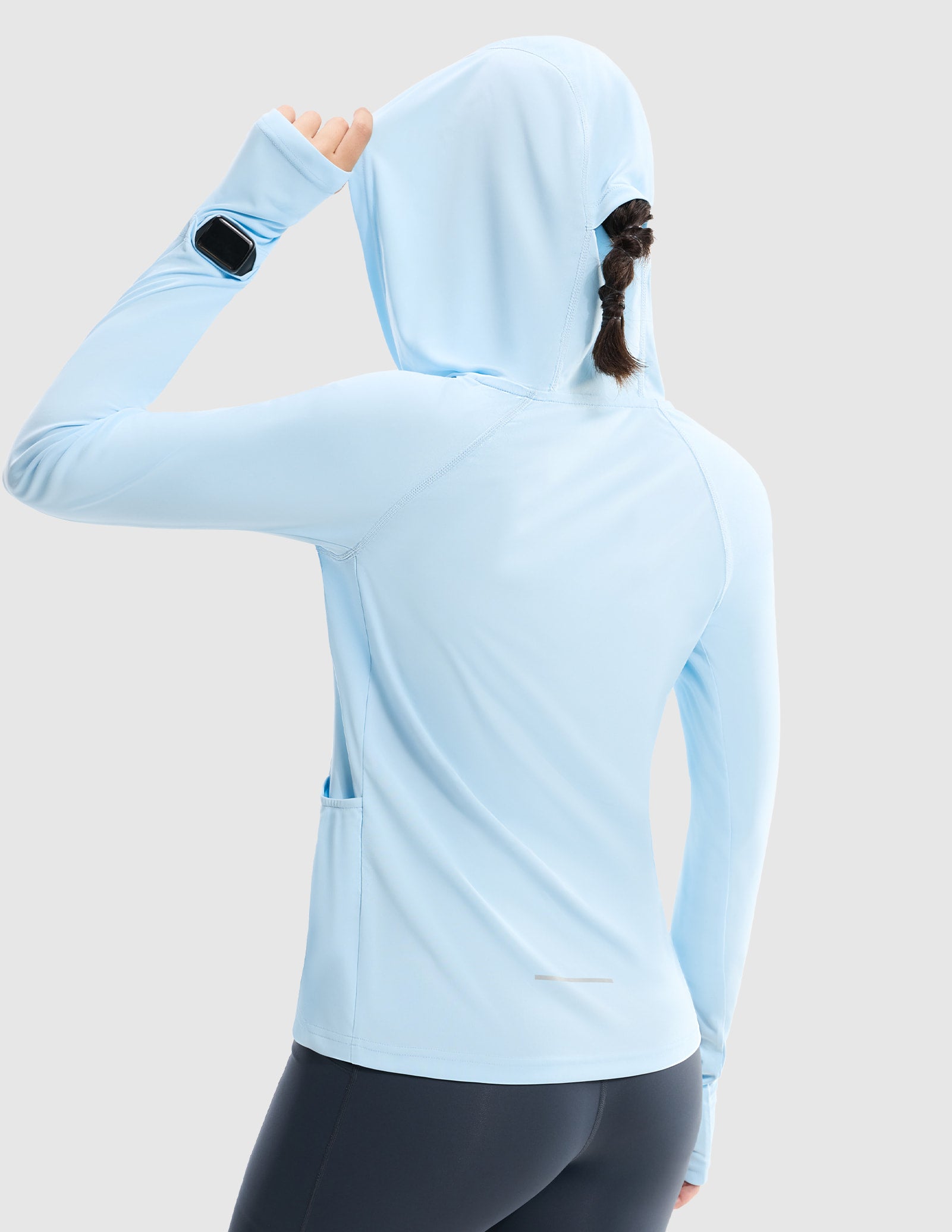 MIER Women's UPF 50+ Running Hoodie Lightweight Sun Protection Shirt Women Shirts