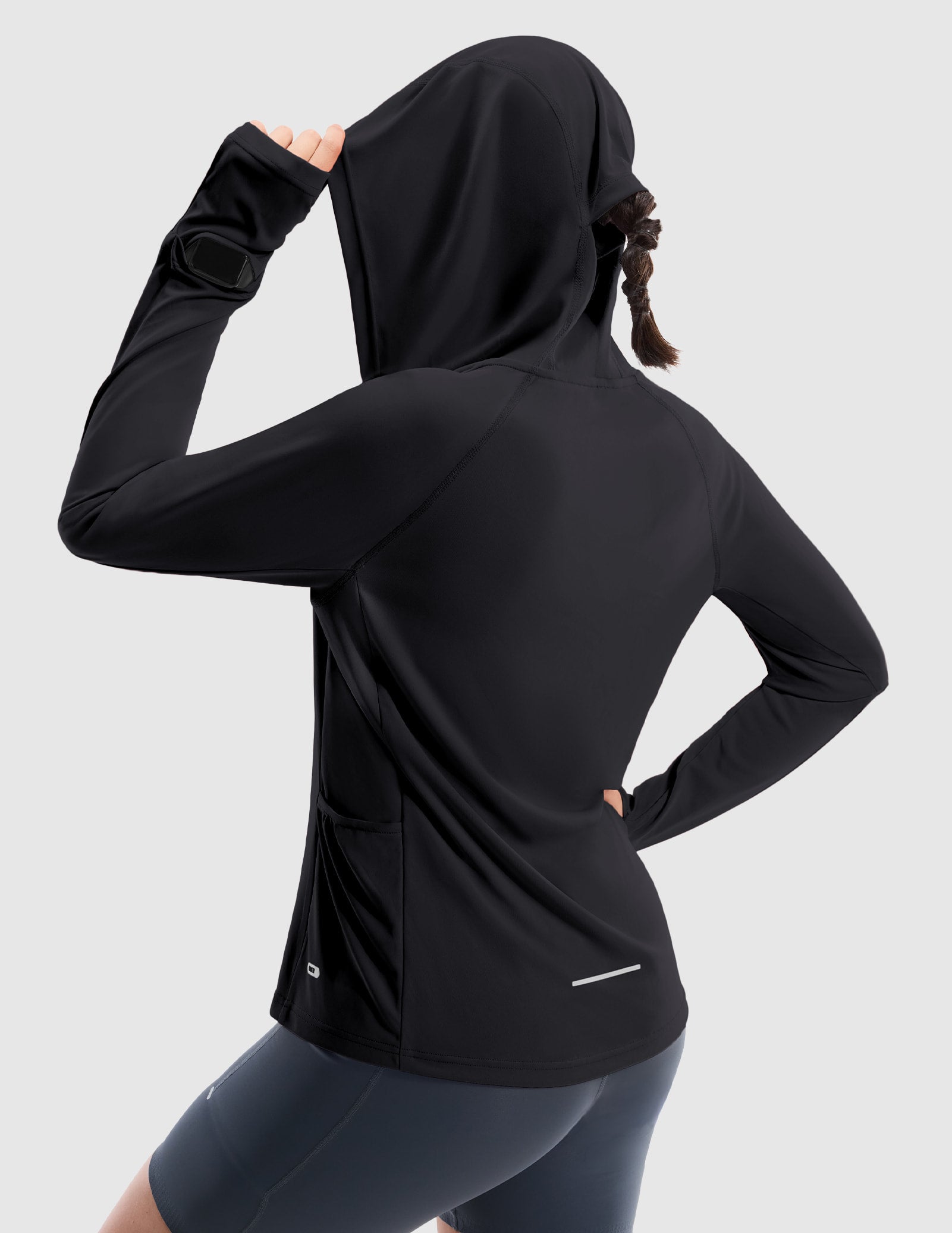 MIER Women's UPF 50+ Running Hoodie Lightweight Sun Protection Shirt Women Shirts
