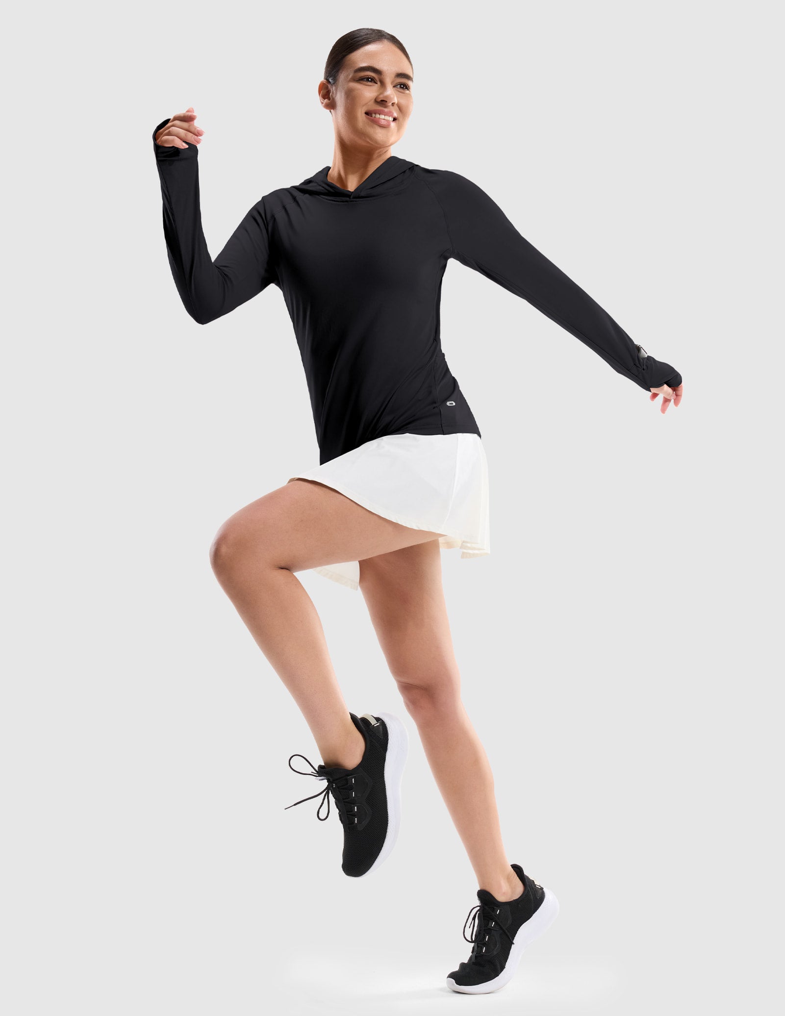 MIER Women's UPF 50+ Running Hoodie Lightweight Sun Protection Shirt Women Shirts