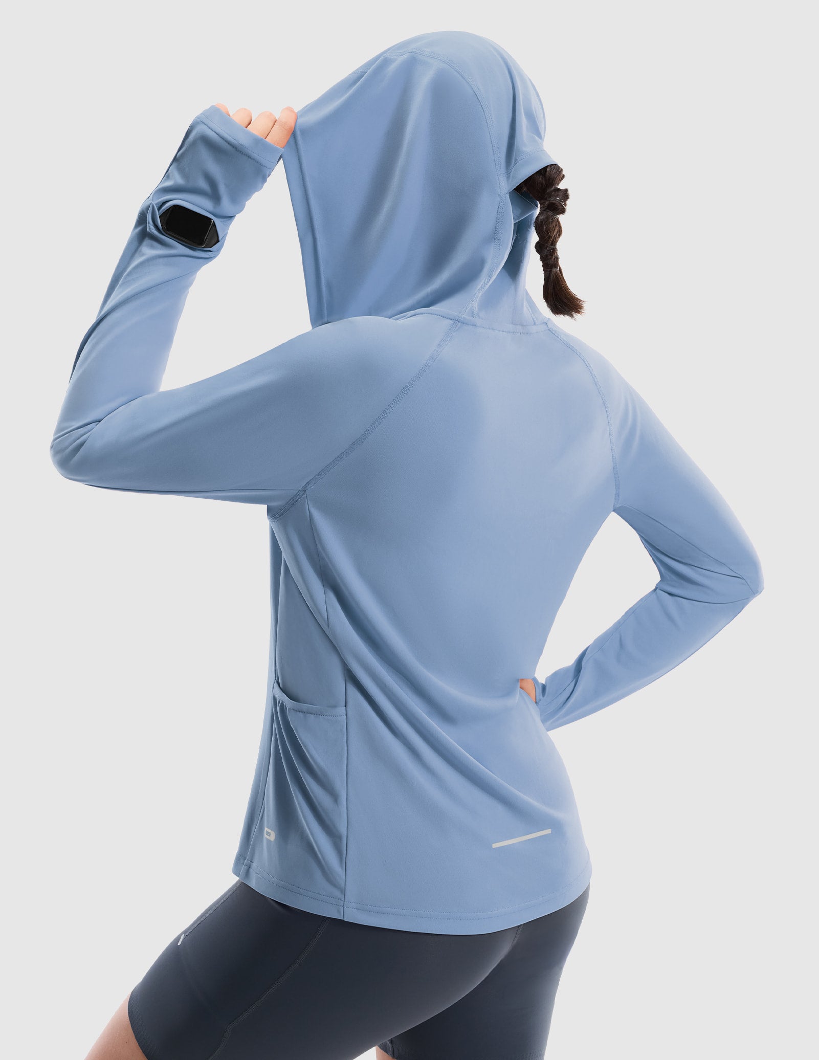 MIER Women's UPF 50+ Running Hoodie Lightweight Sun Protection Shirt Women Shirts